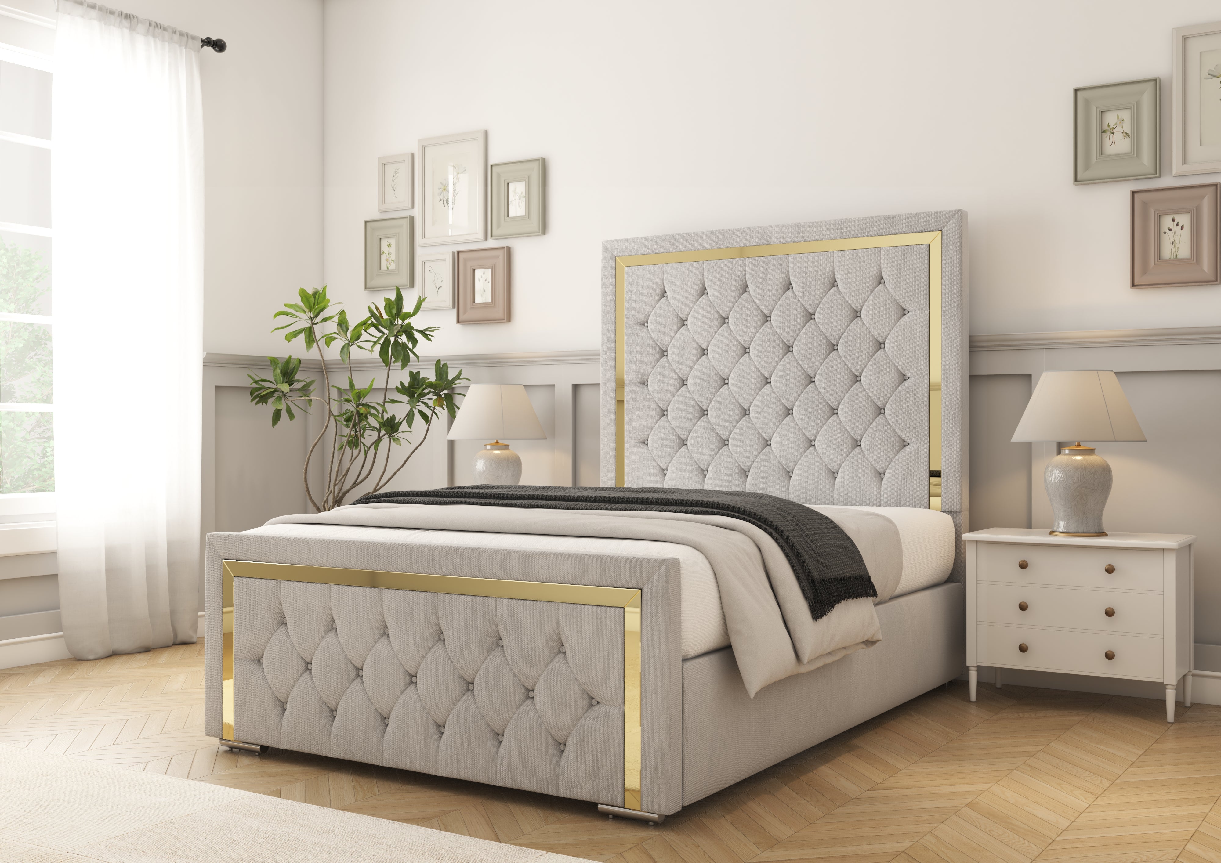 Sofia Gold Bed Frame