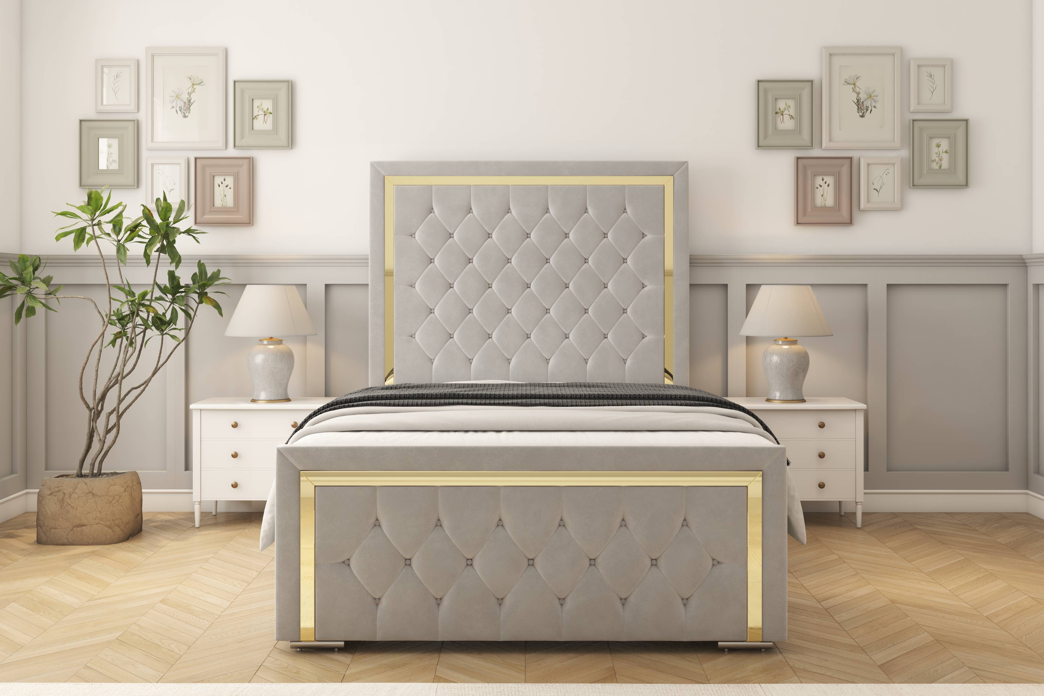 Sofia Gold Bed Frame