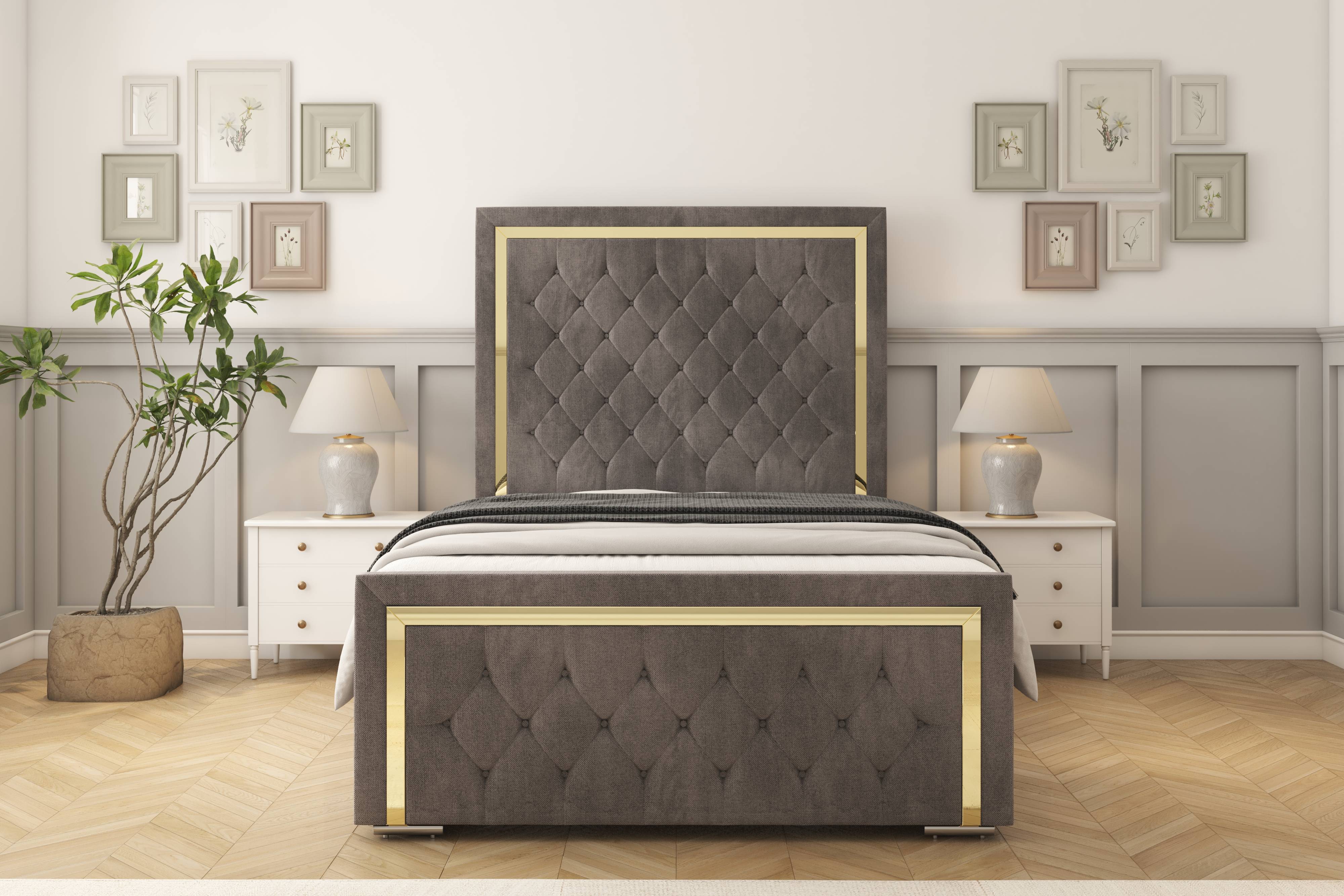Sofia Gold Bed Frame