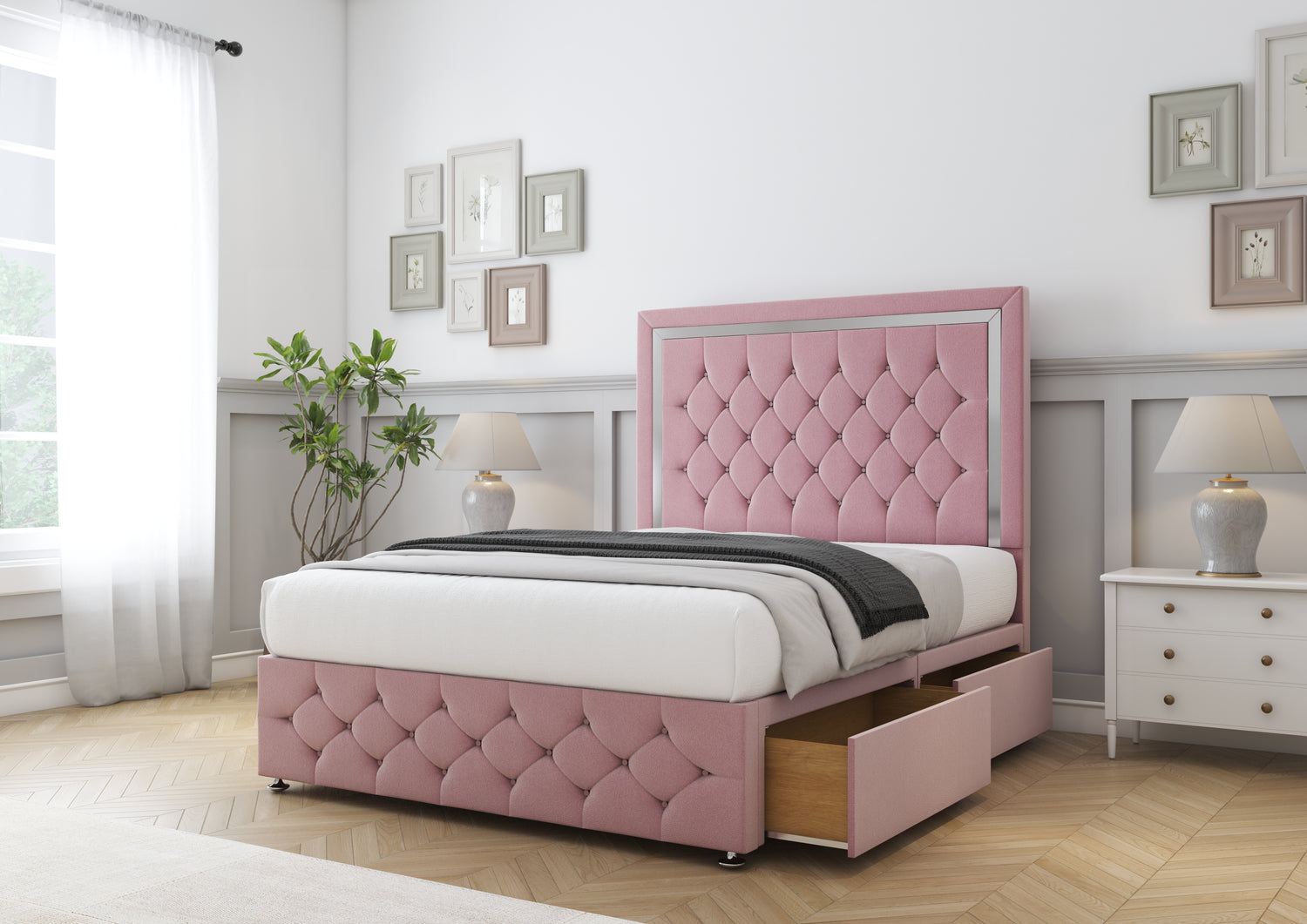 Sofia Chrome Divan Bed