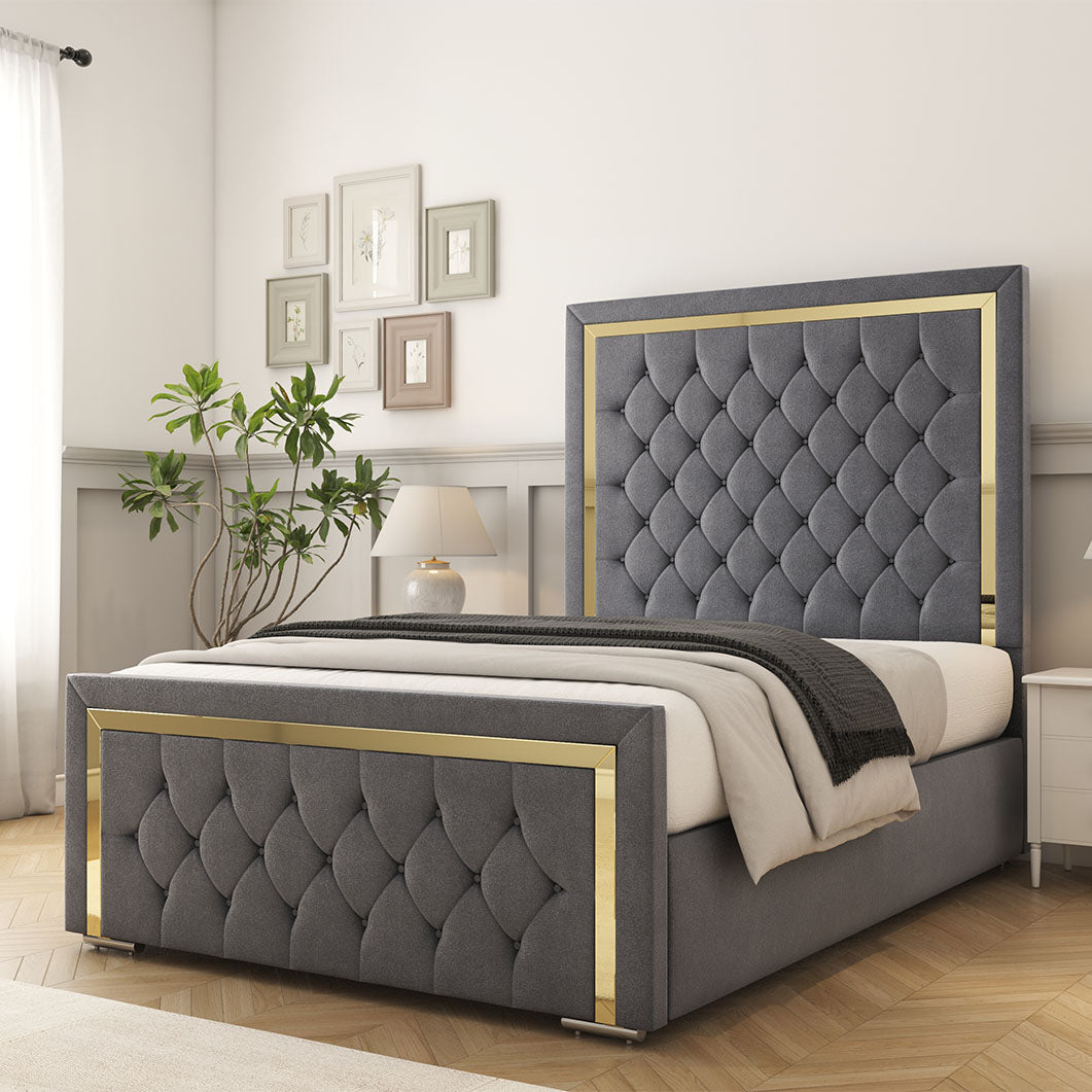 Sofia Gold Bed Frame