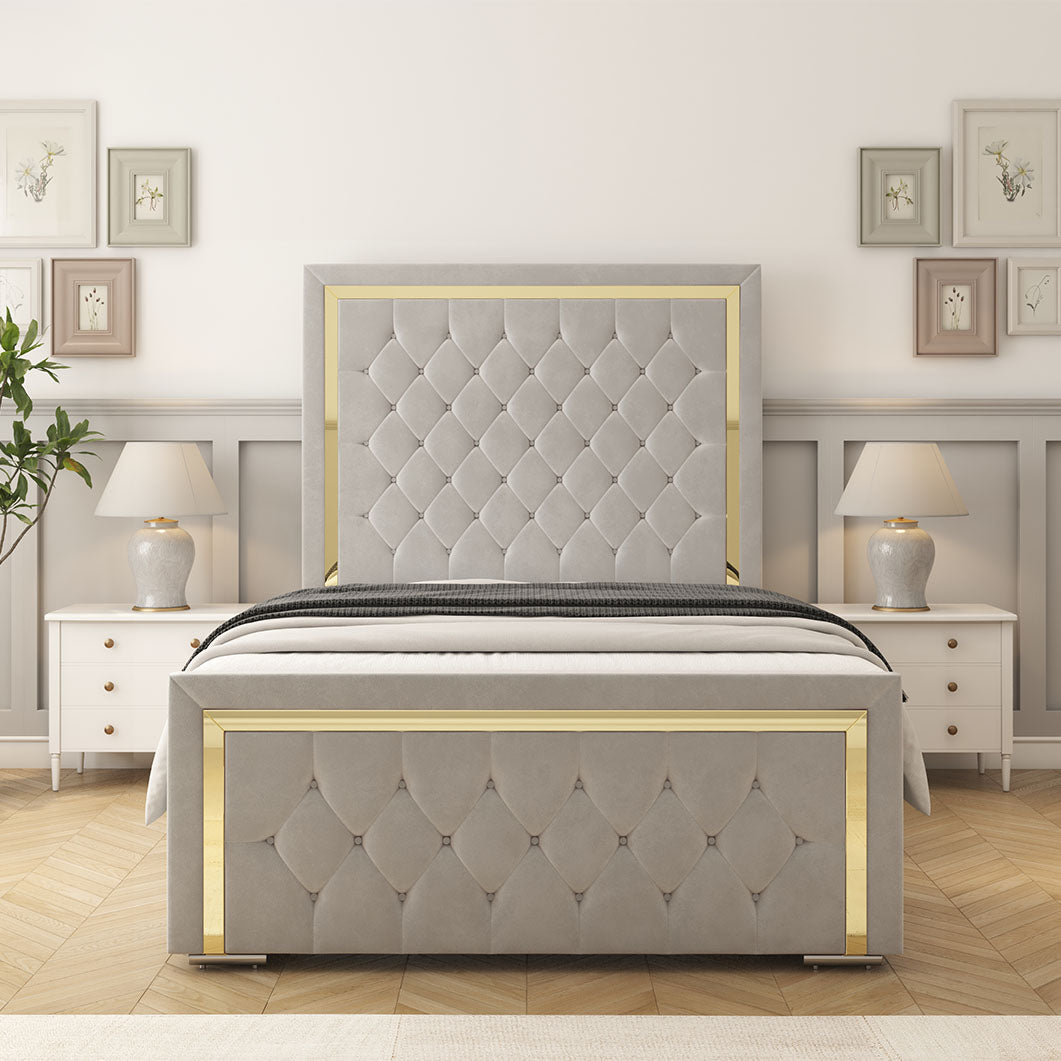 Sofia Gold Bed Frame
