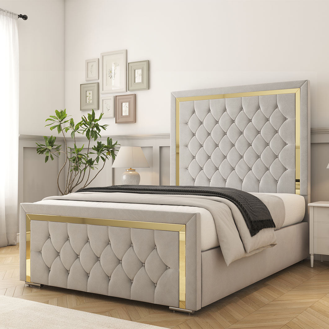 Sofia Gold Bed Frame