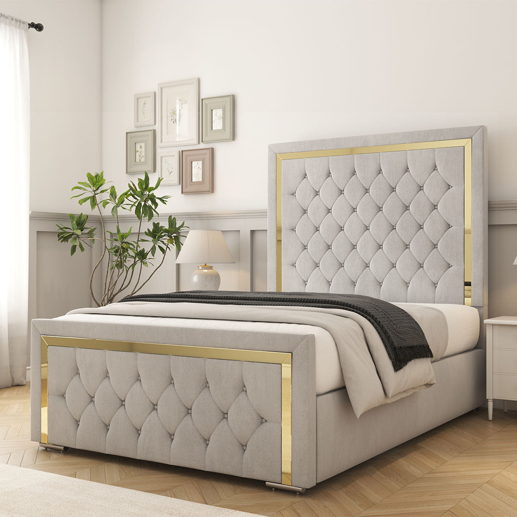 Sofia Gold Bed Frame