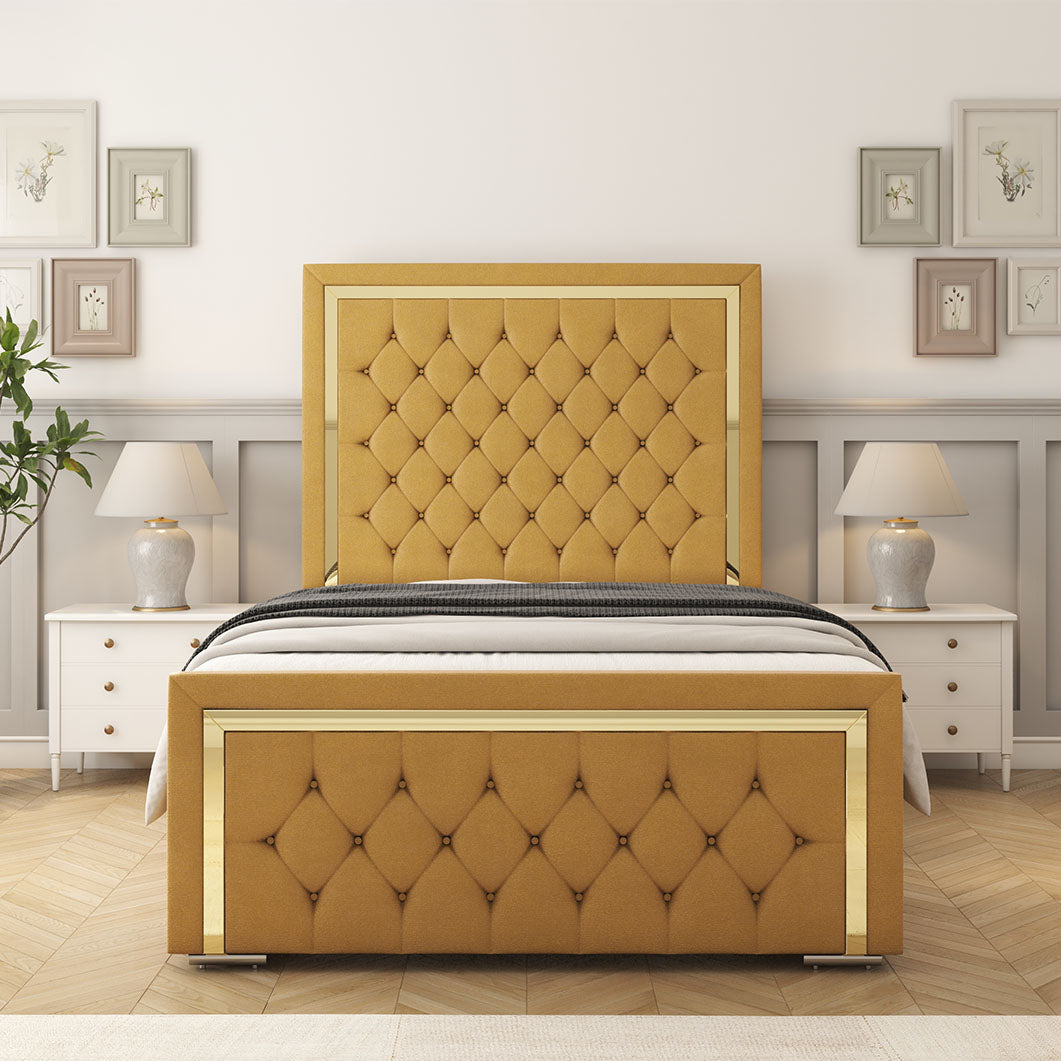 Sofia Gold Bed Frame