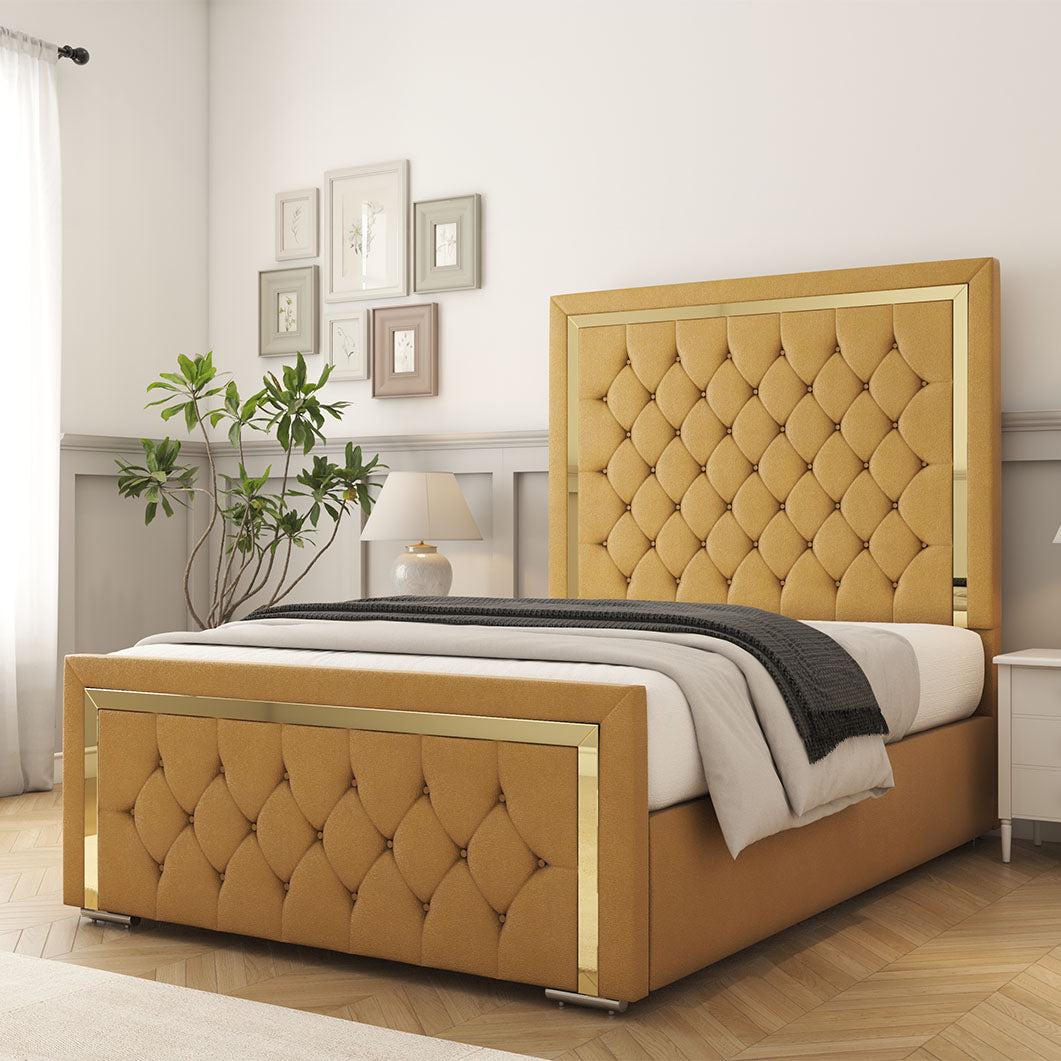 Sofia Gold Bed Frame