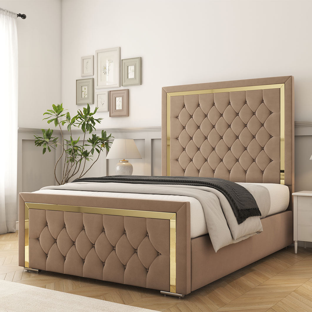 Sofia Gold Bed Frame