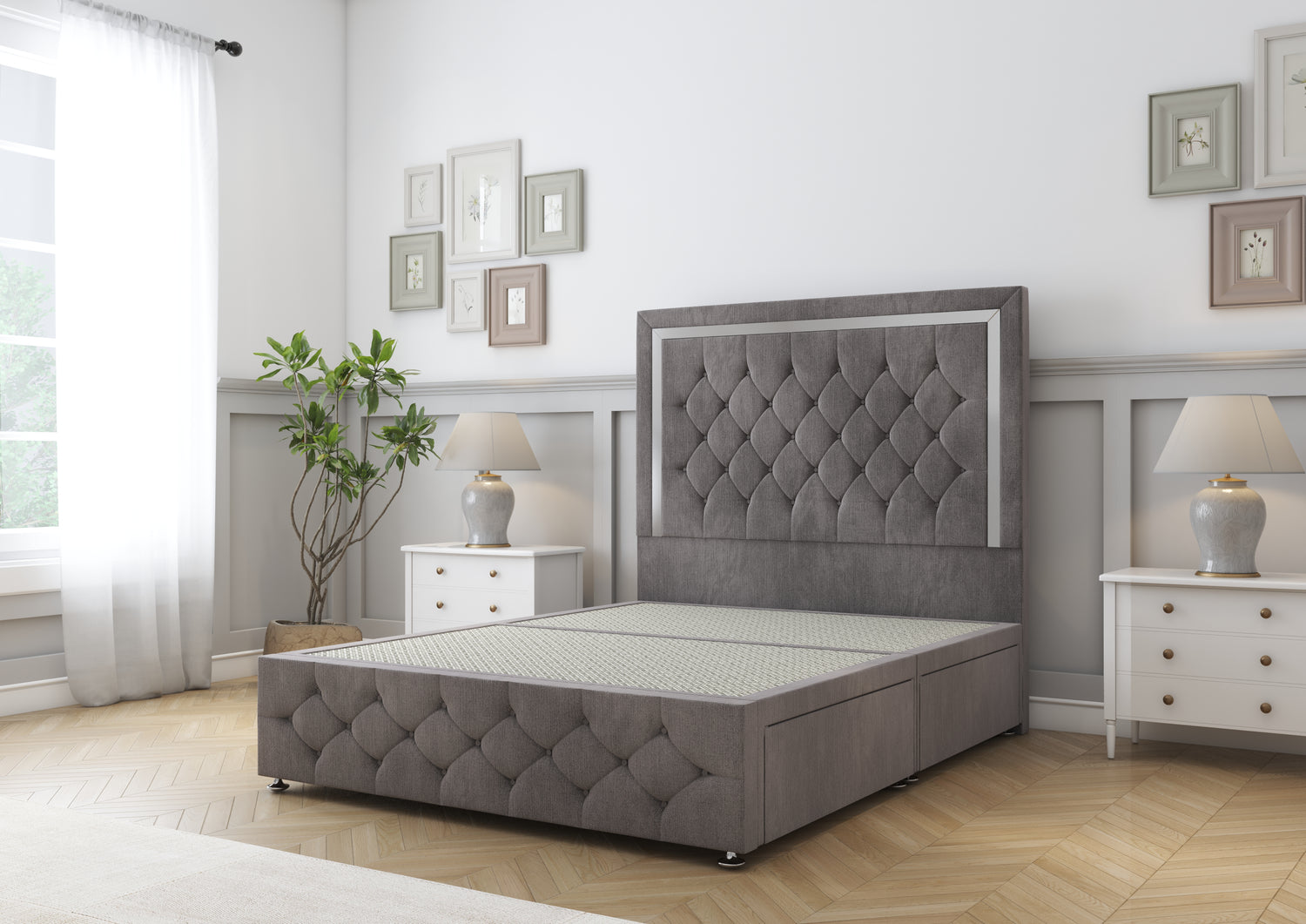 Sofia Chrome Divan Bed