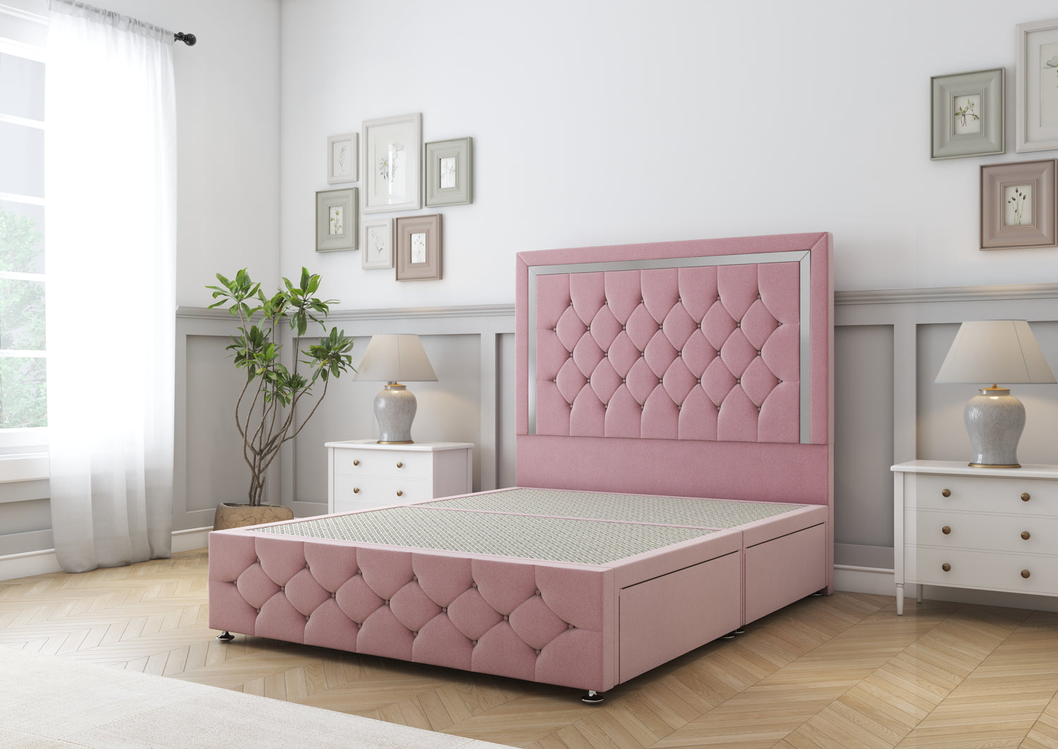 Sofia Chrome Divan Bed