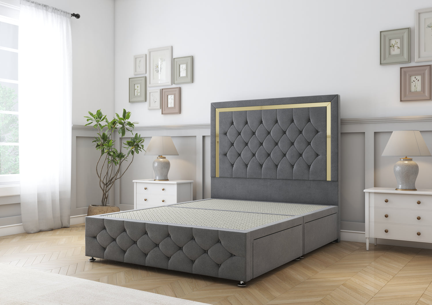 Sofia Gold Divan Bed