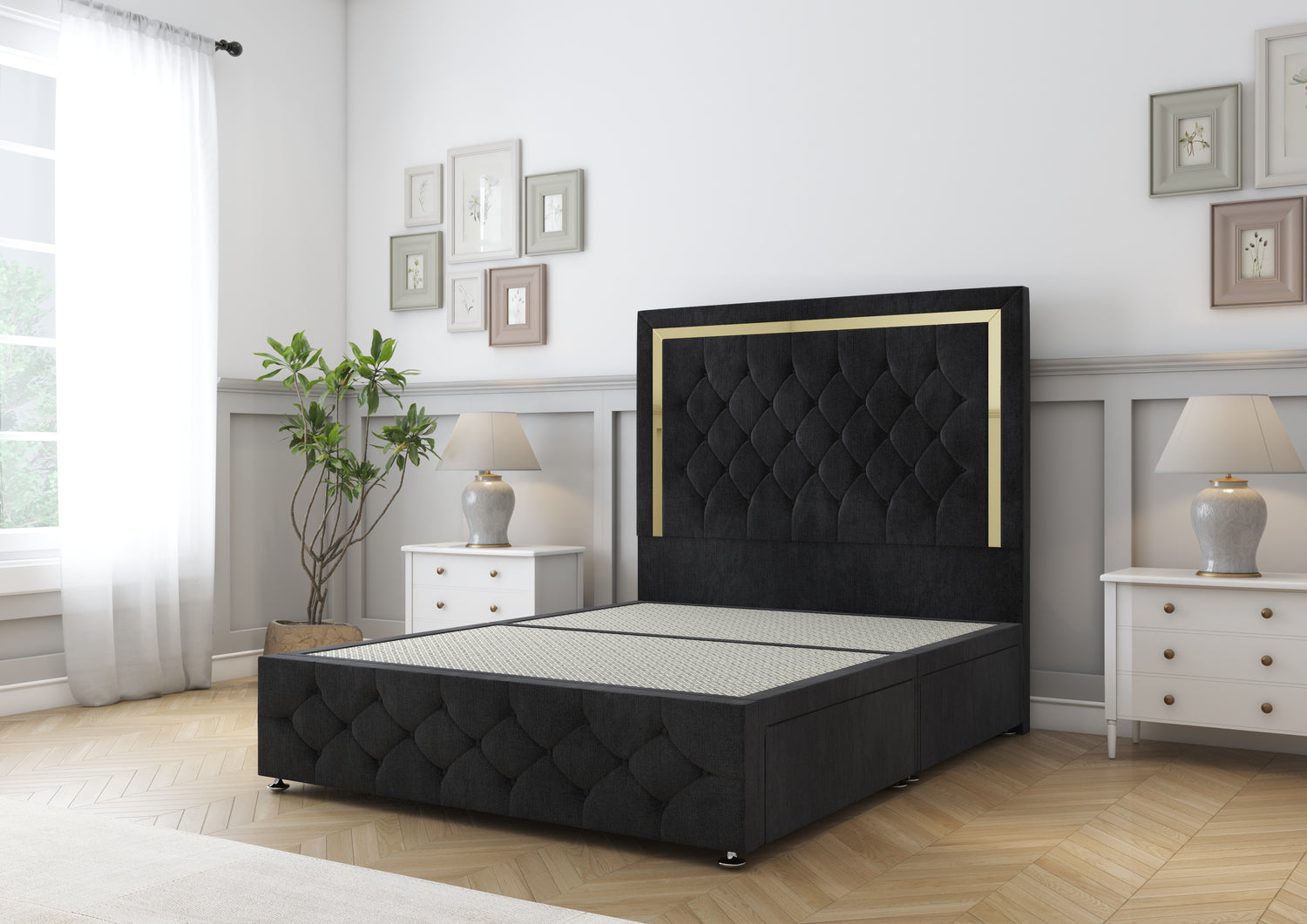 Sofia Gold Divan Bed