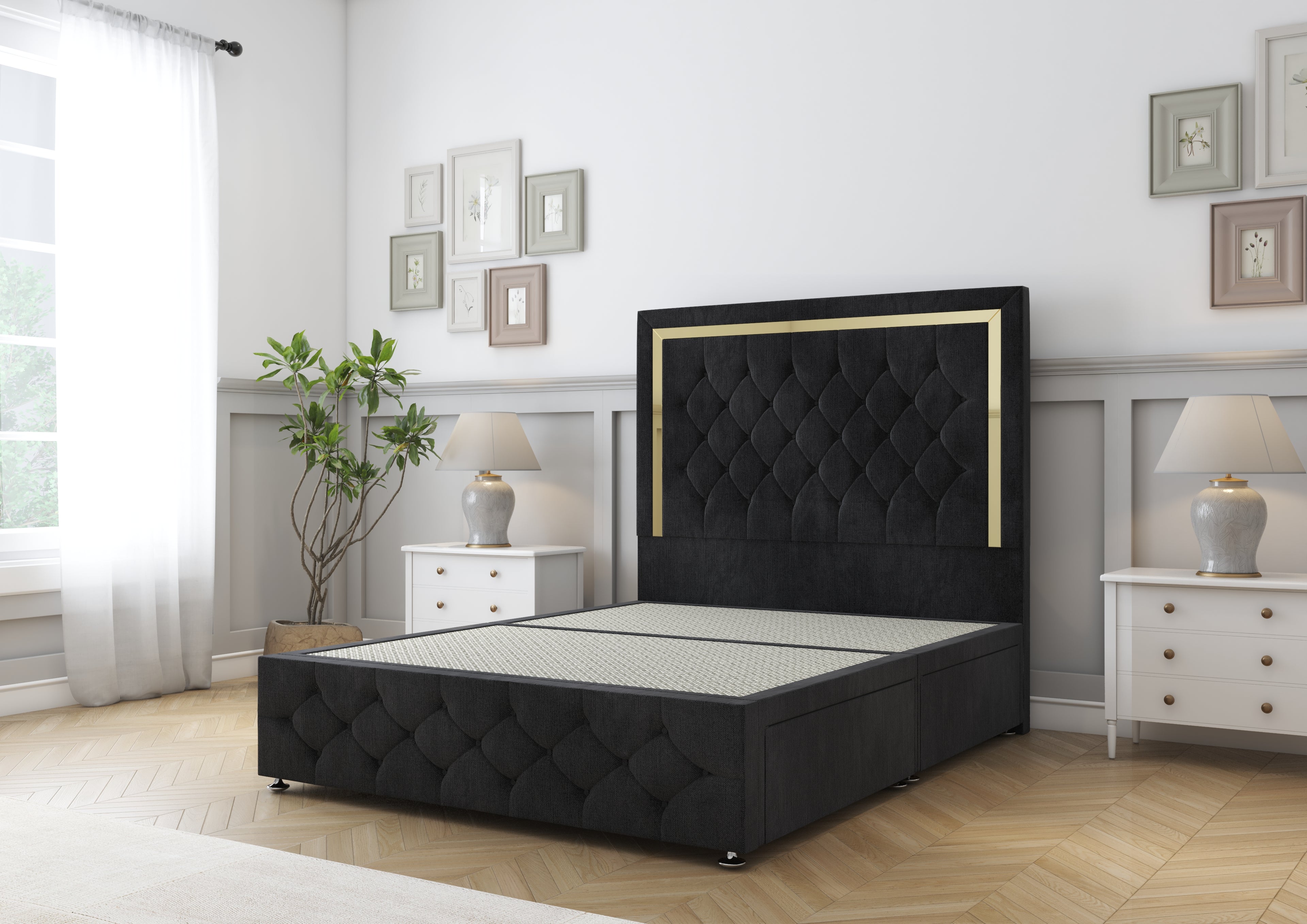 Sofia Gold Divan Bed