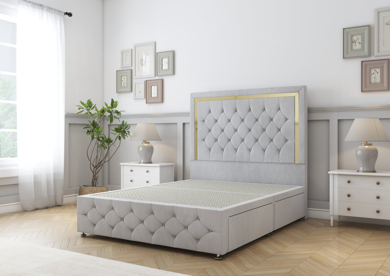 Sofia Gold Divan Bed