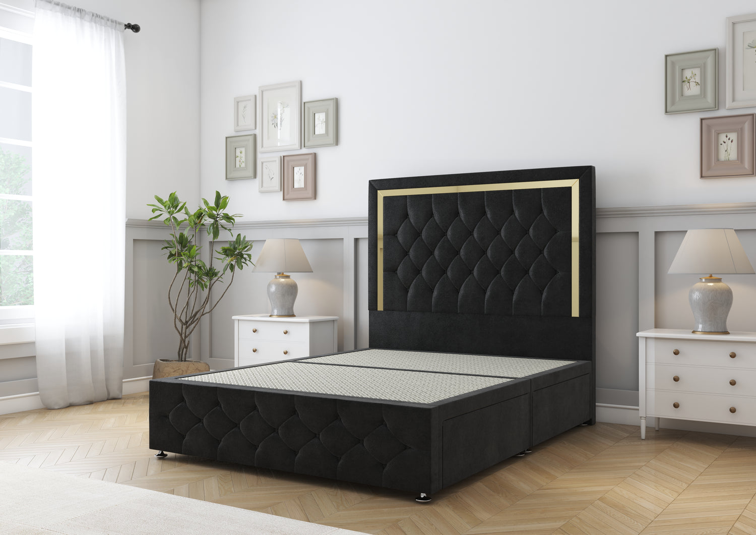Sofia Gold Divan Bed