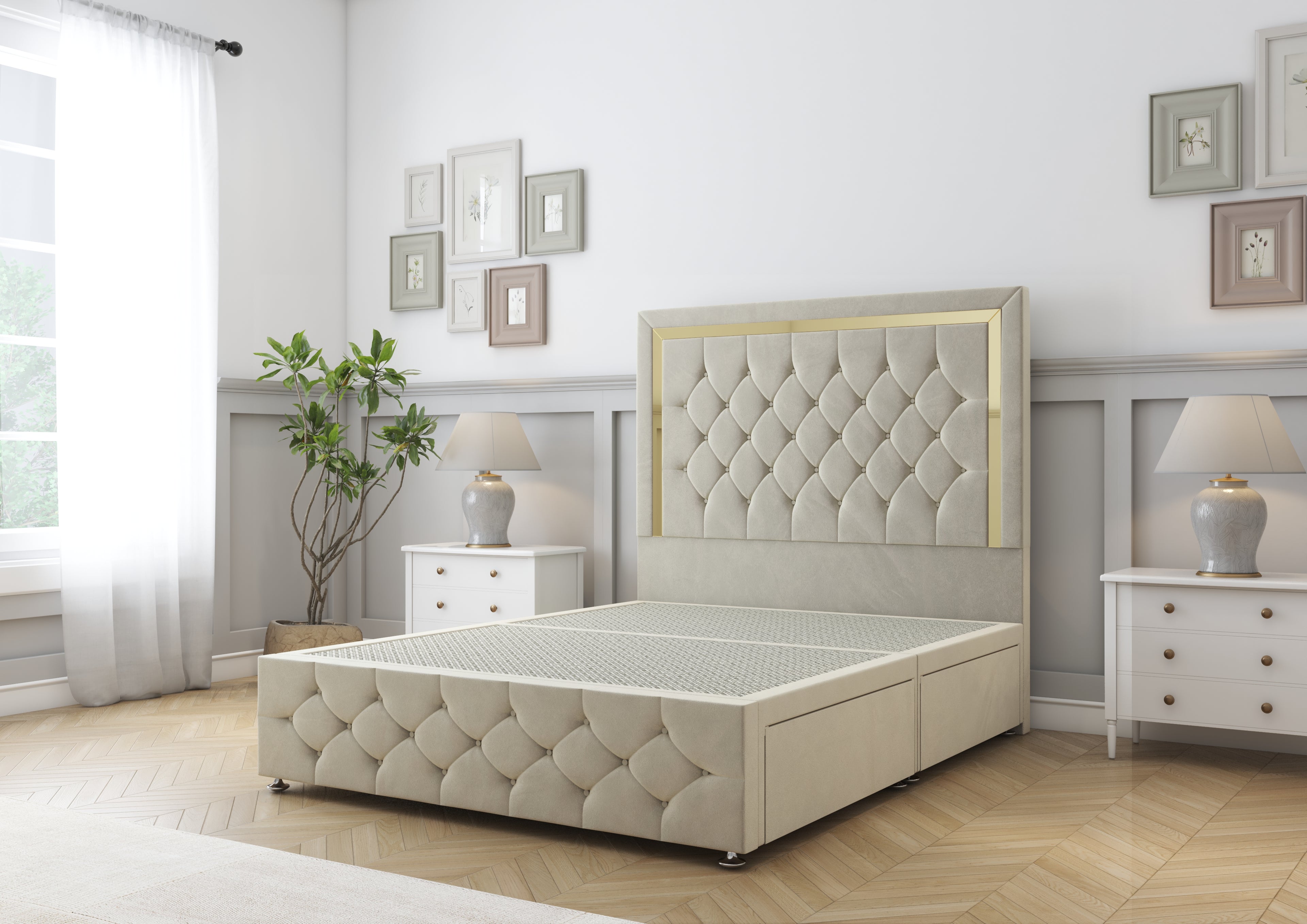 Sofia Gold Divan Bed