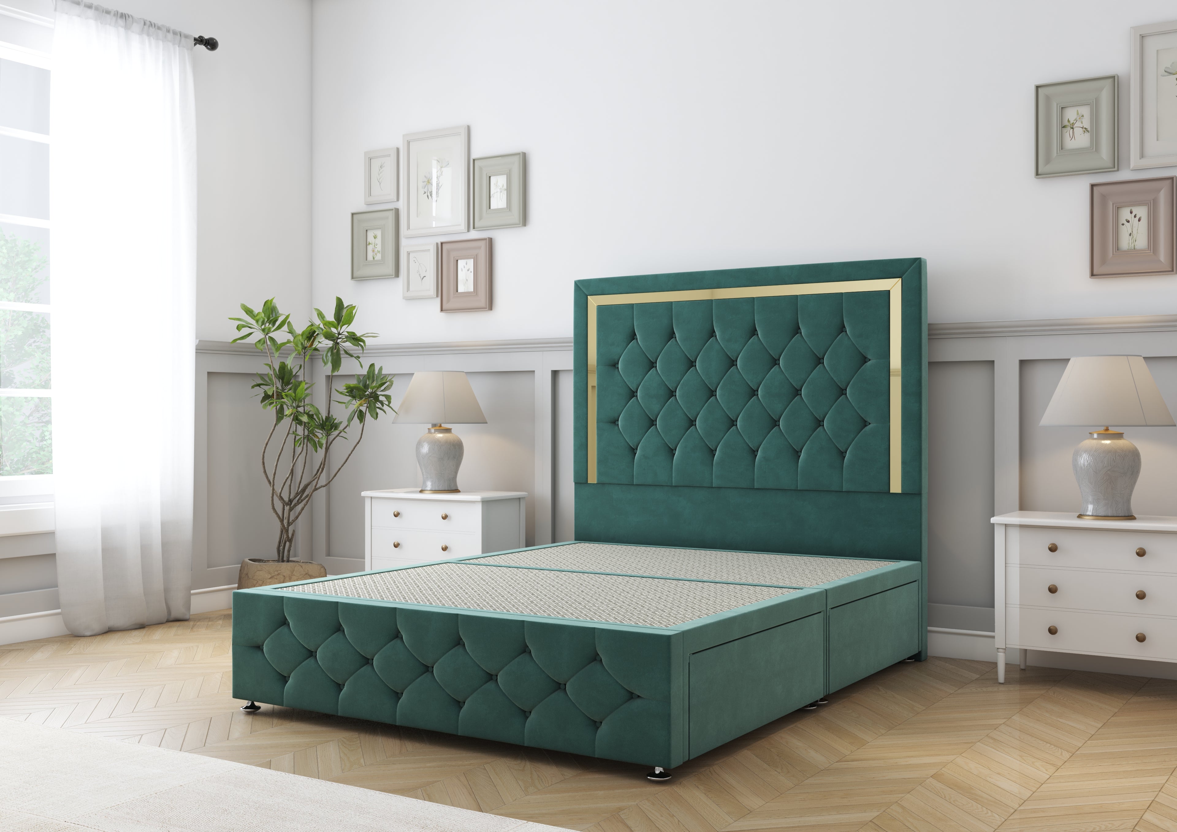 Sofia Gold Divan Bed