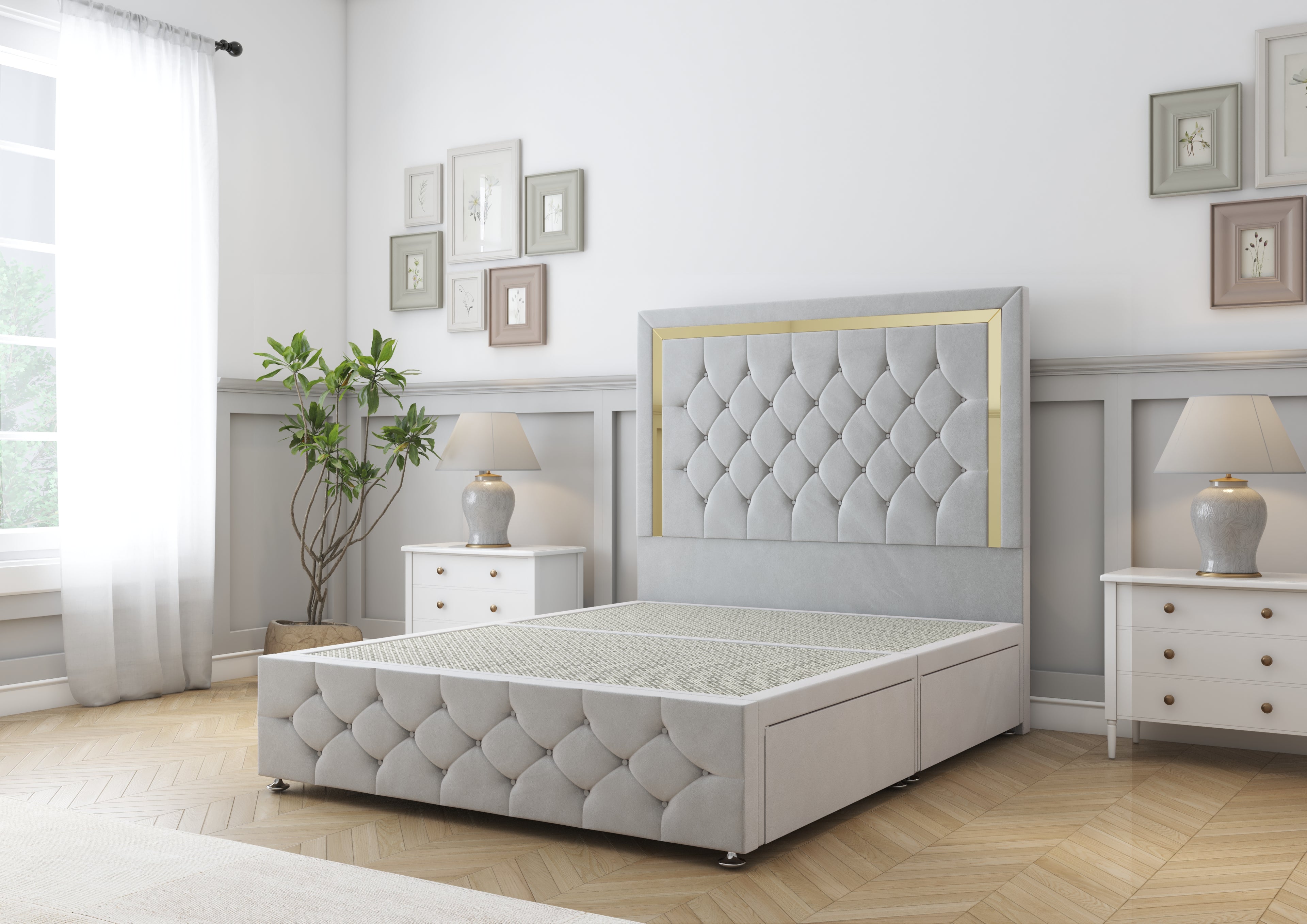 Sofia Gold Divan Bed