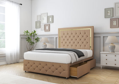 Sofia Gold Divan Bed