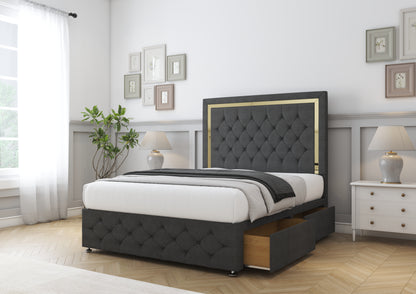 Sofia Gold Divan Bed