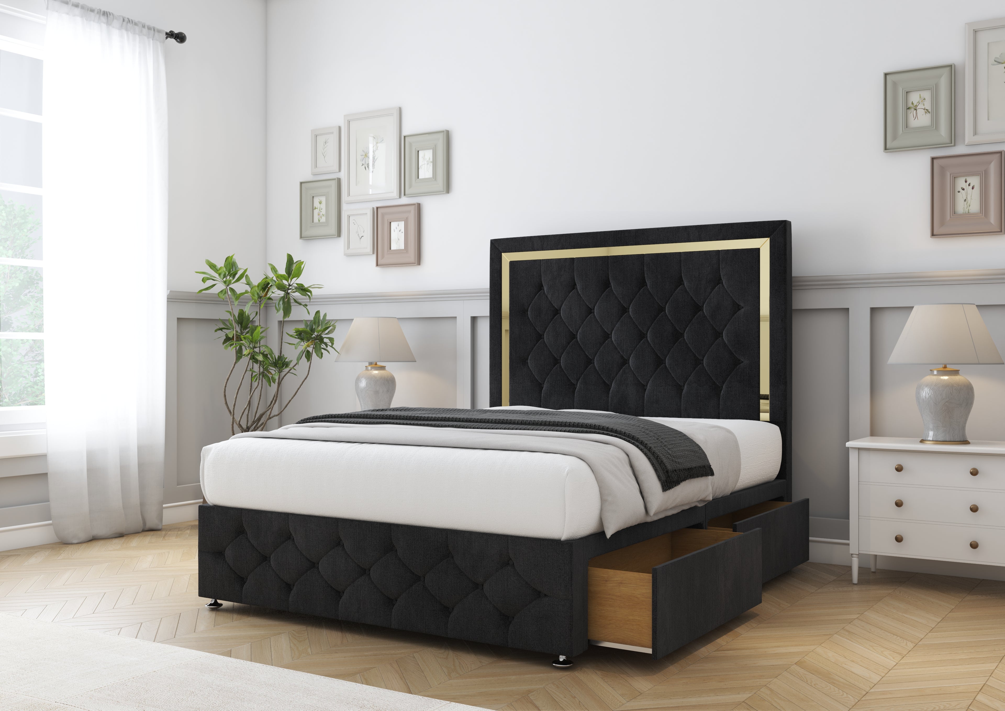 Sofia Gold Divan Bed