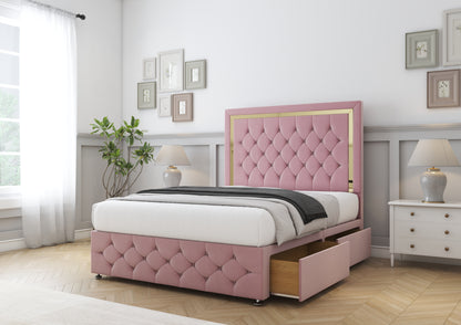 Sofia Gold Divan Bed