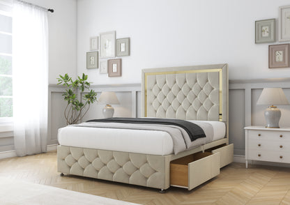 Sofia Gold Divan Bed
