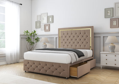 Sofia Gold Divan Bed