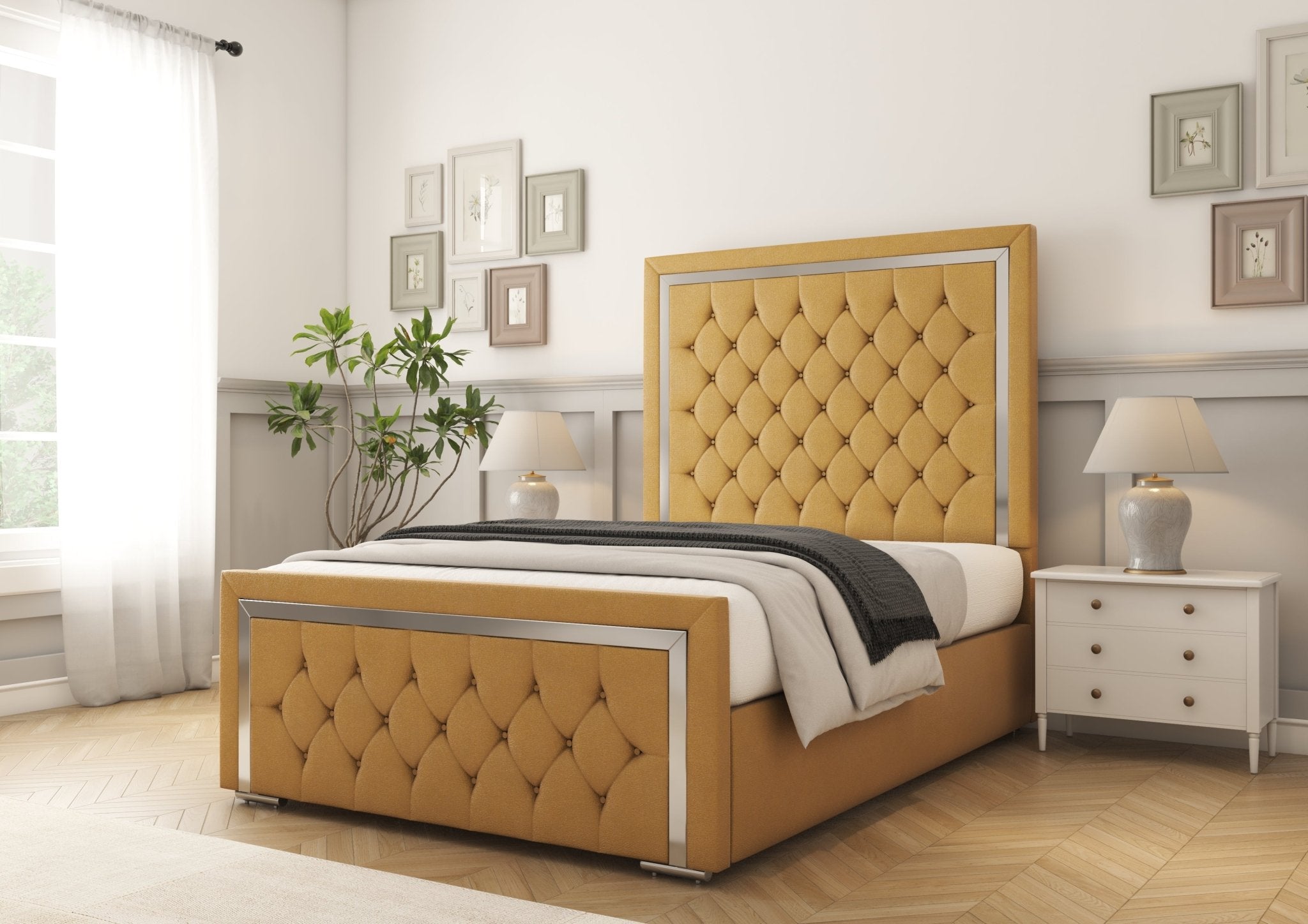 Sofia Chrome Bed frame - Comfort Beds