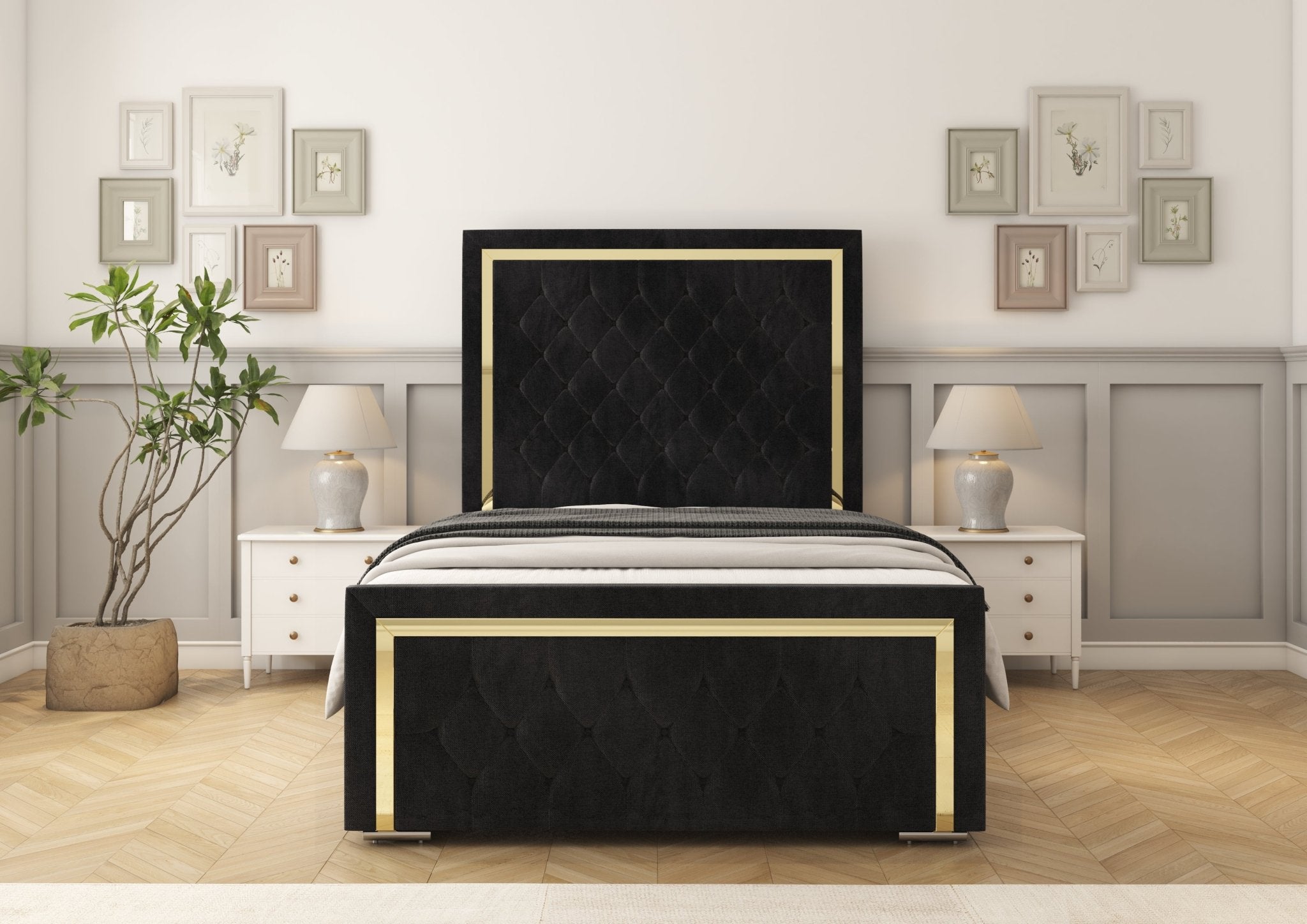 Sofia Gold Bed Frame