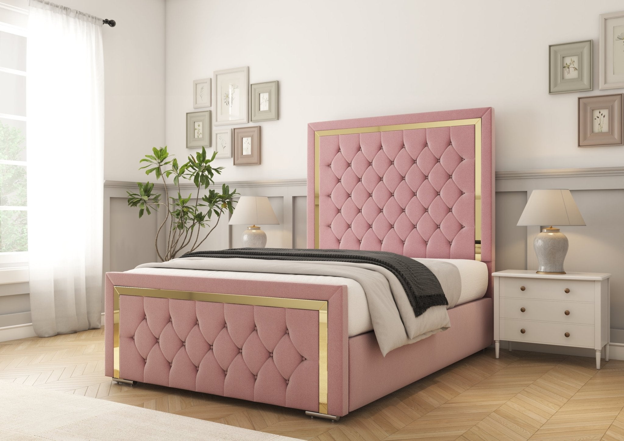 Sofia Gold Bed Frame