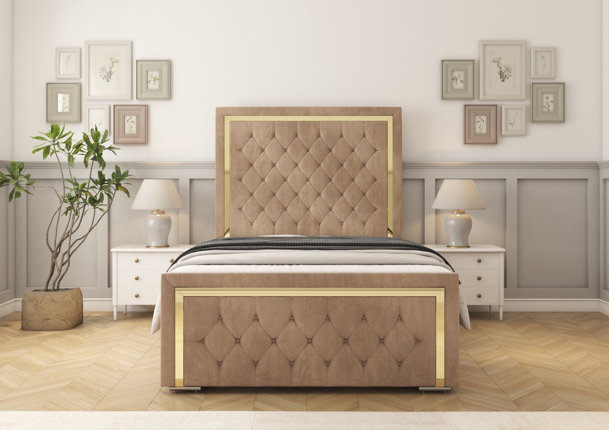 Sofia Gold Bed Frame
