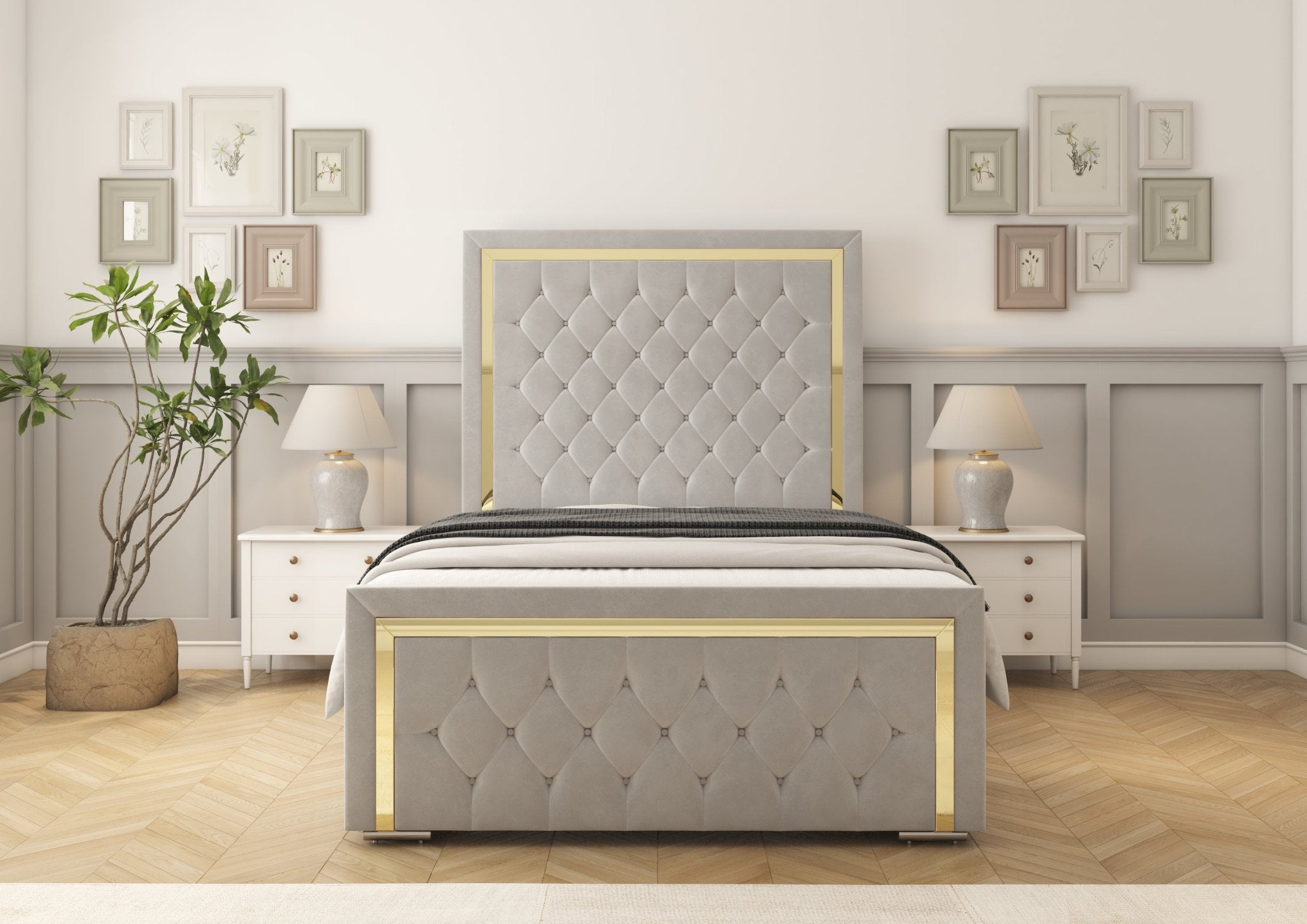 Sofia Gold Bed Frame