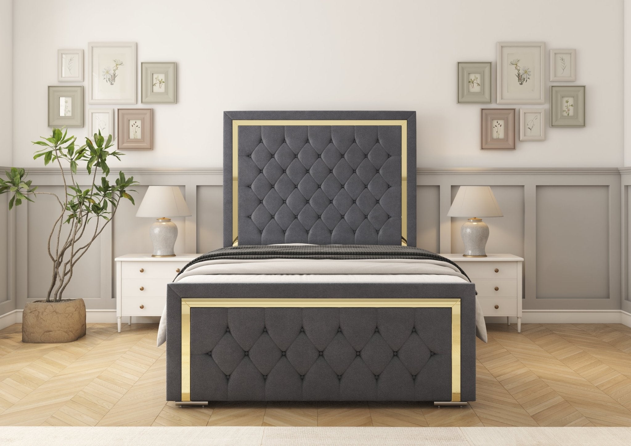 Sofia Gold Bed Frame
