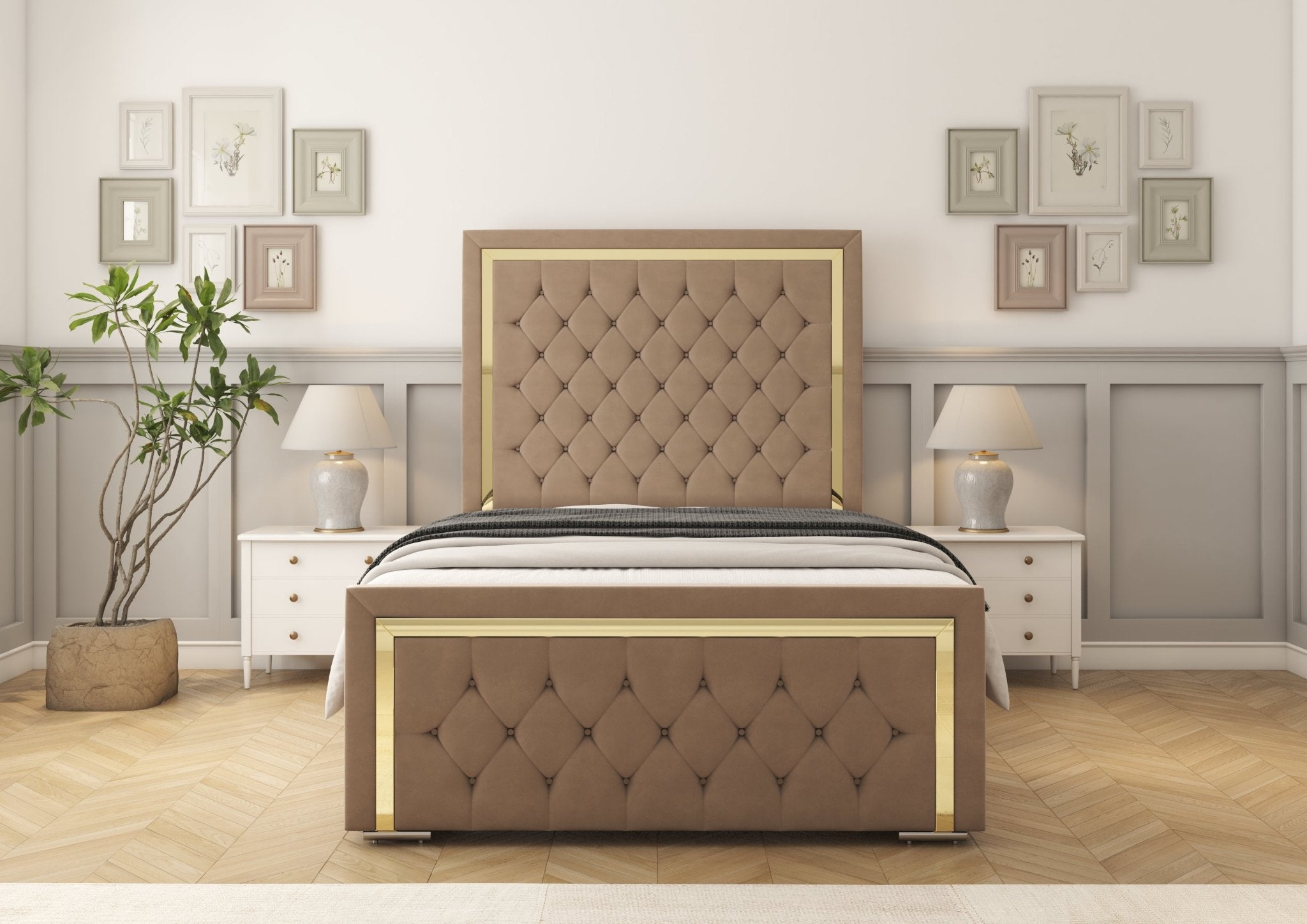 Sofia Gold Bed Frame