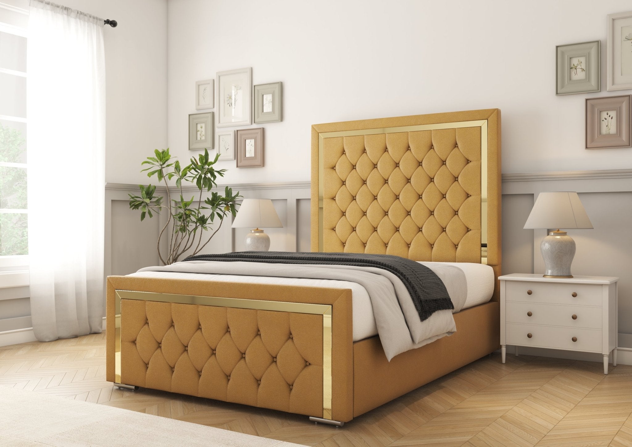 Sofia Gold Divan Bed