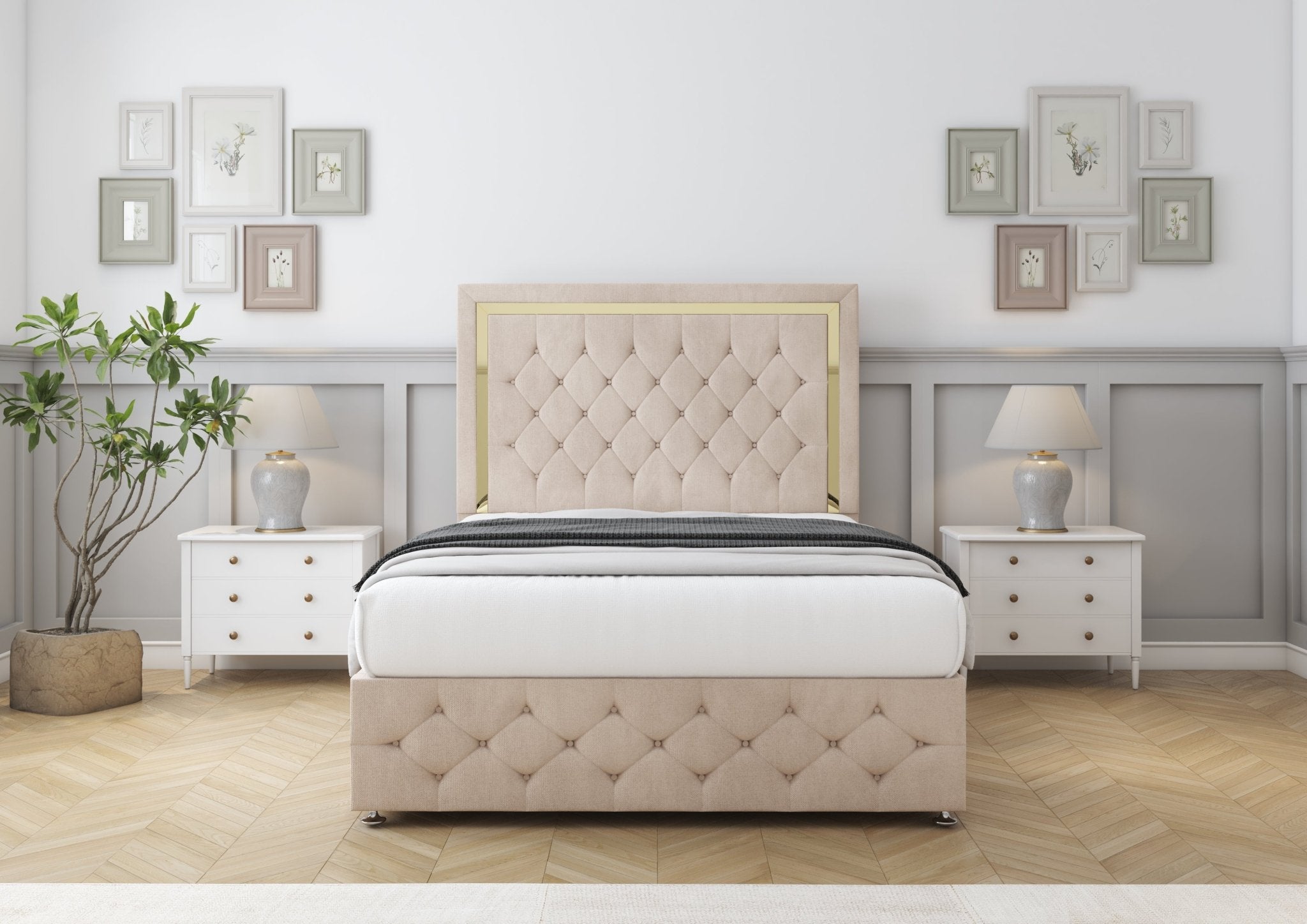 Sofia Gold Divan Bed