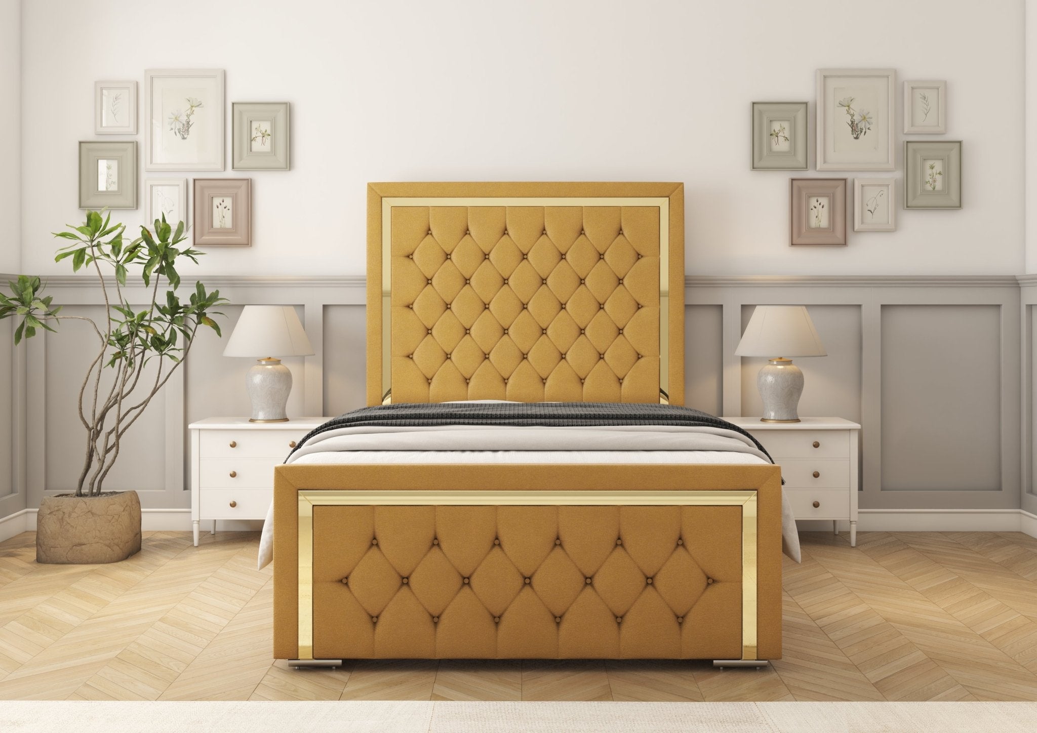 Sofia Gold Divan Bed