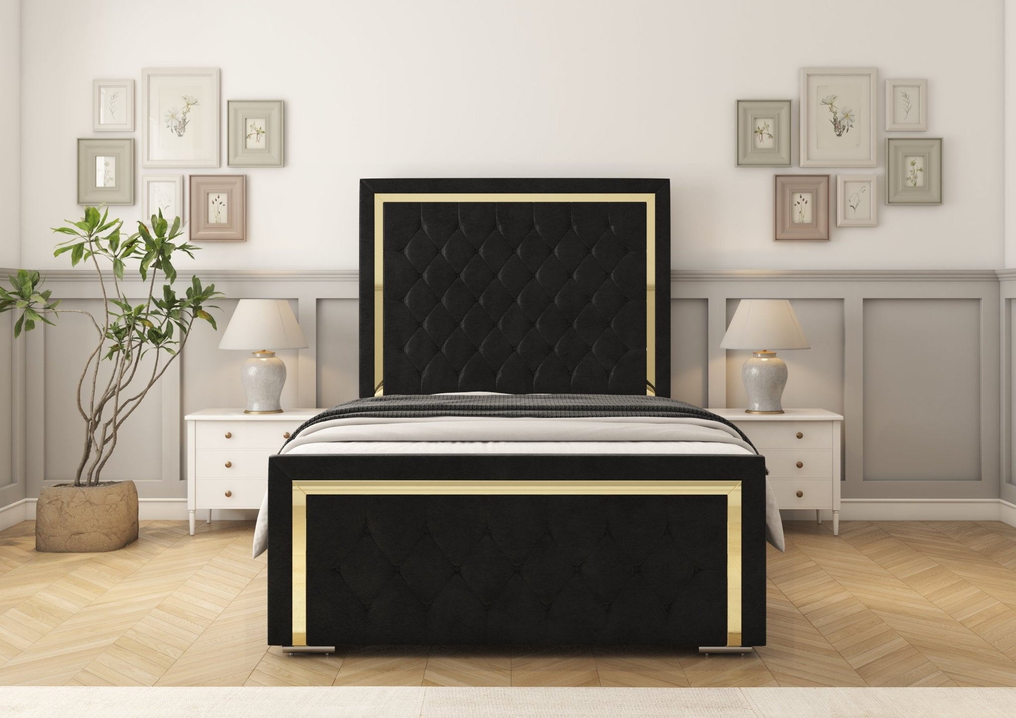 Sofia Gold Divan Bed