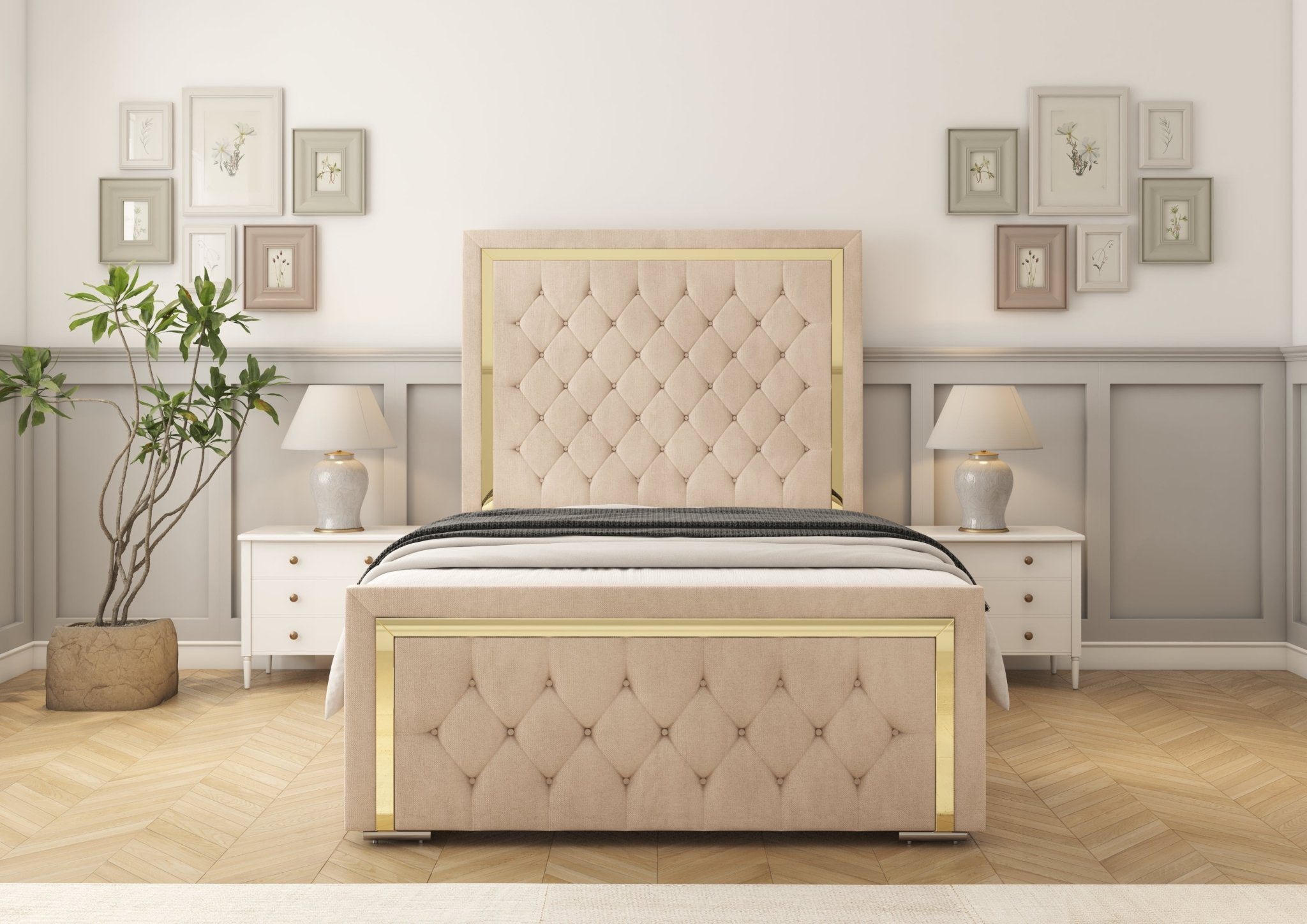 Sofia Gold Divan Bed