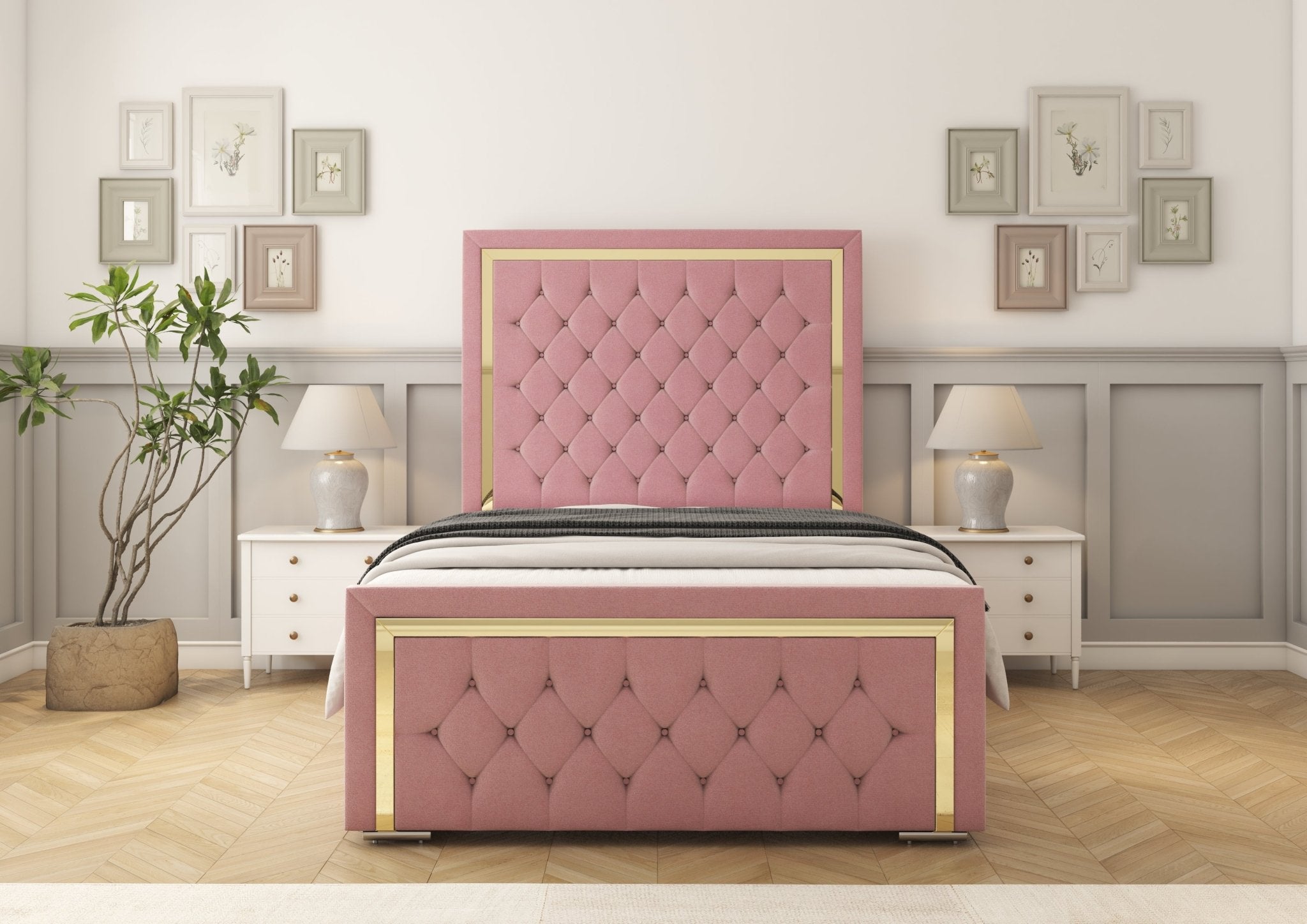 Sofia Gold Divan Bed