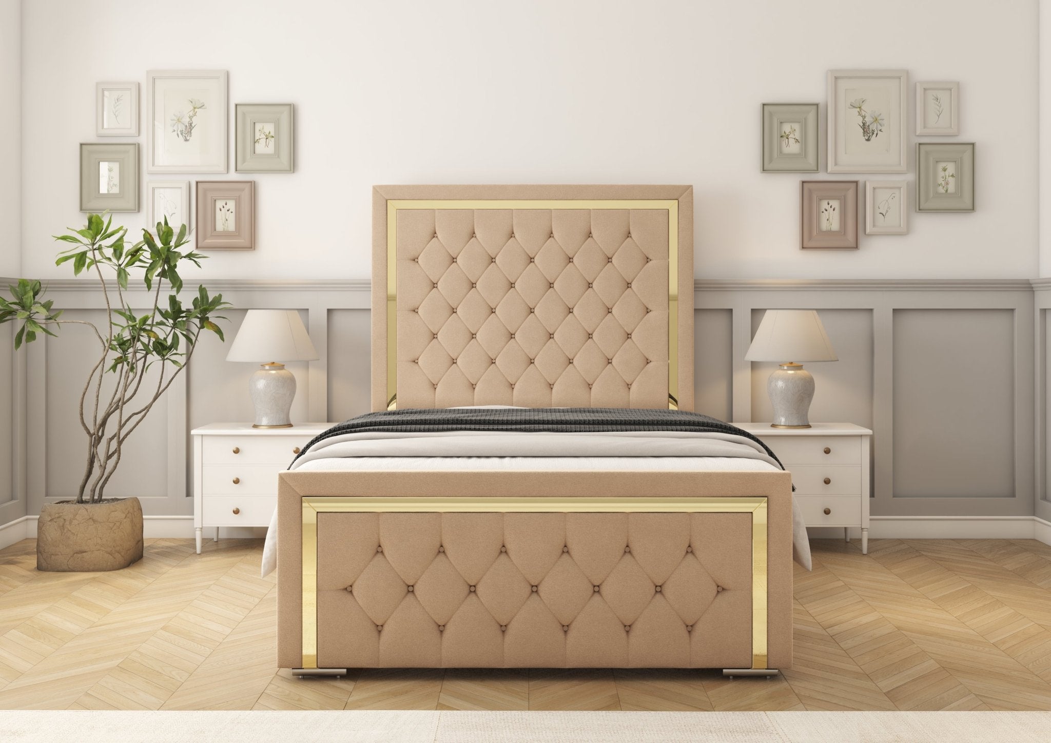Sofia Gold Divan Bed