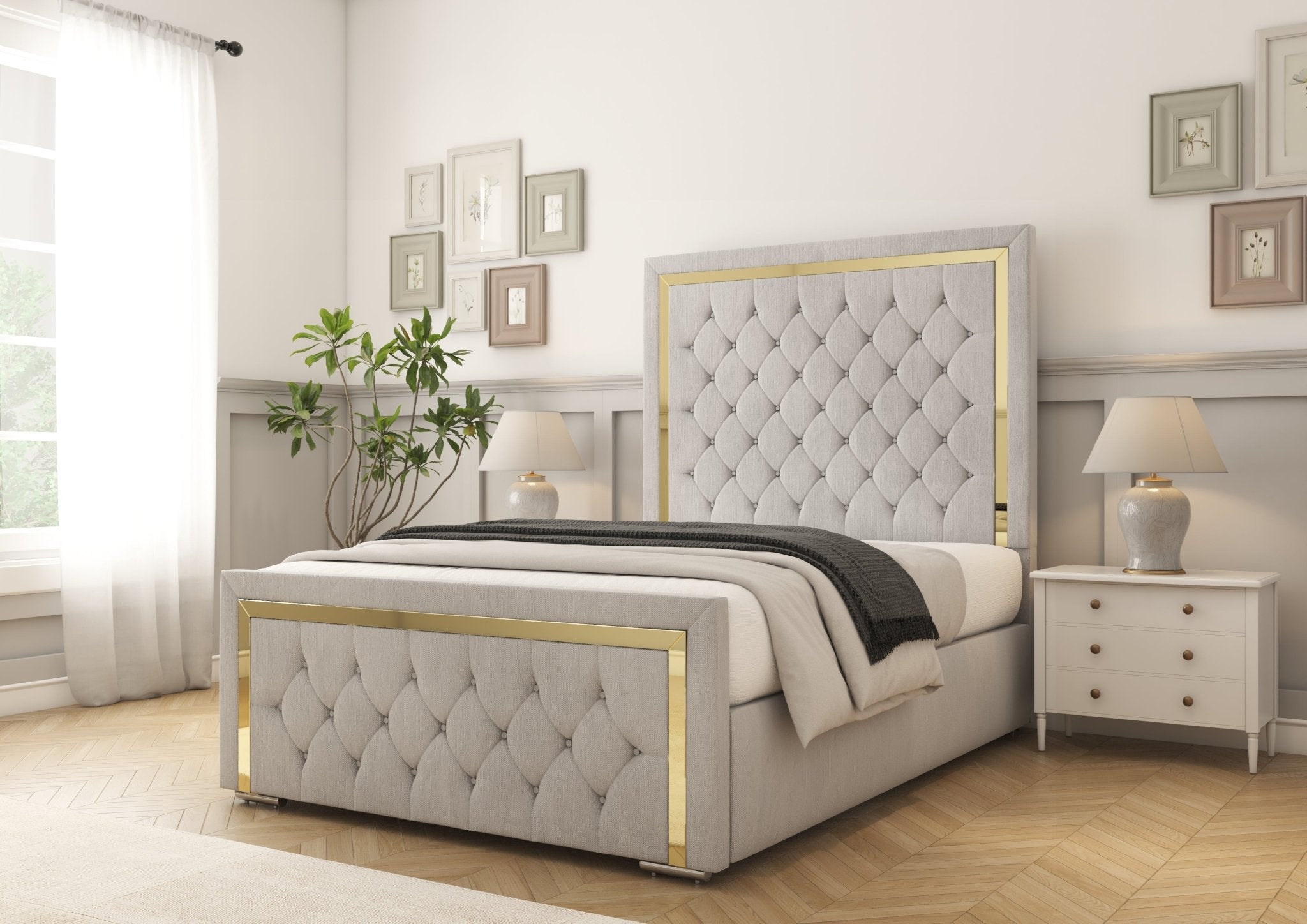 Sofia Gold Divan Bed
