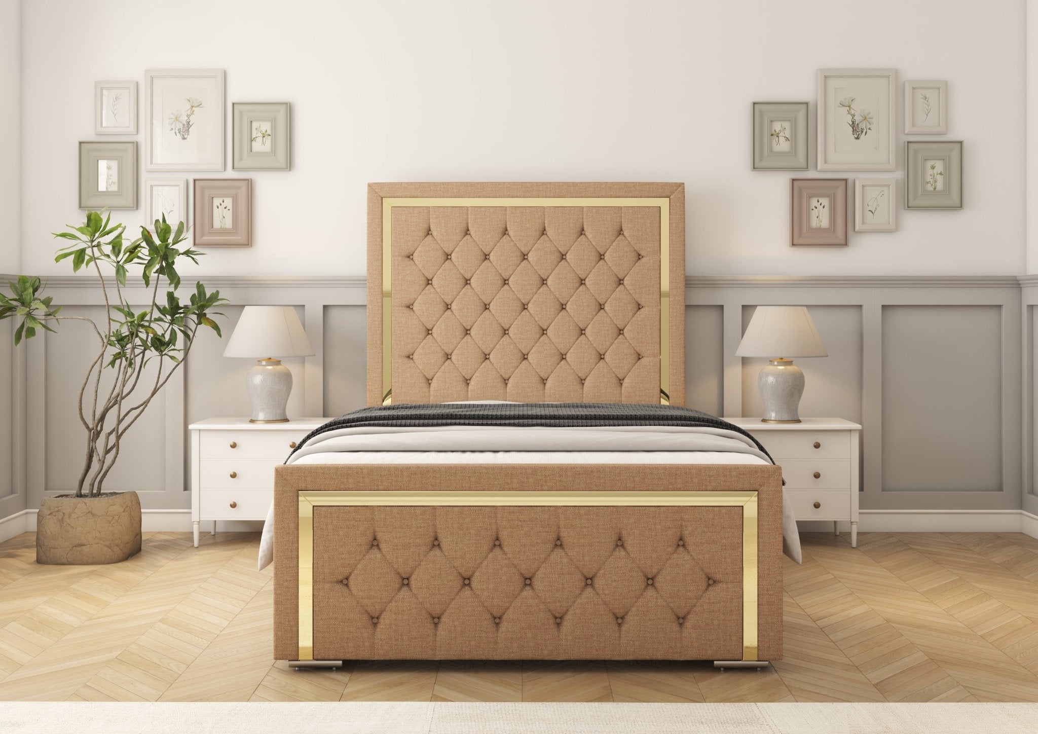 Sofia Gold Divan Bed