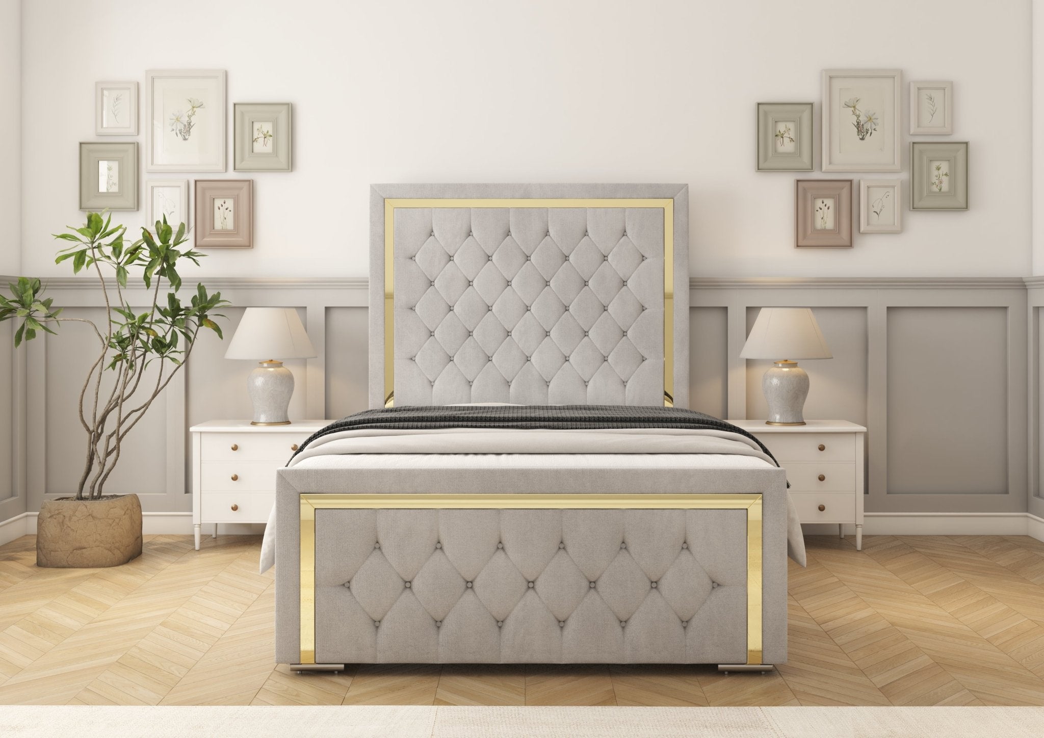 Sofia Gold Divan Bed