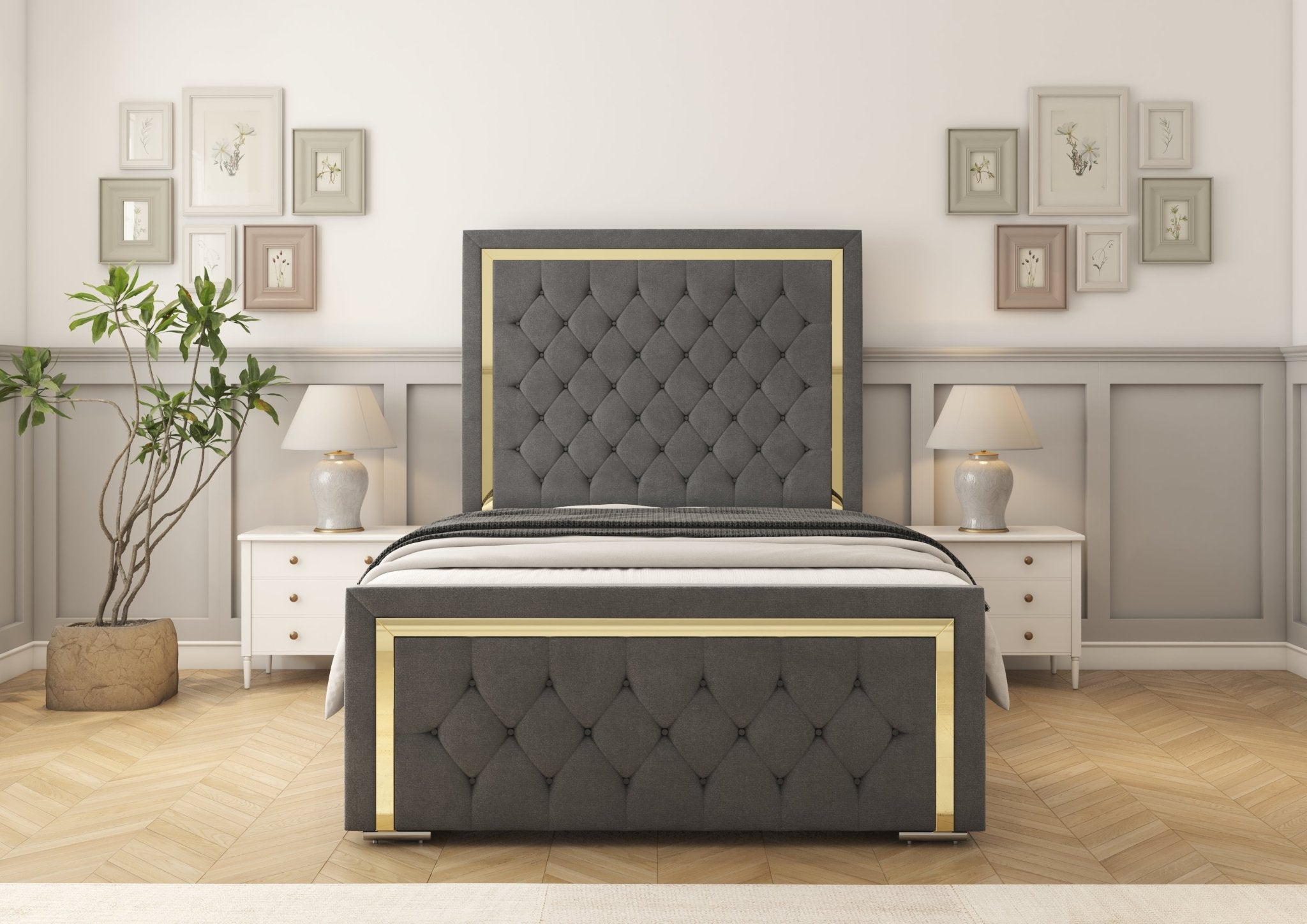 Sofia Gold Divan Bed