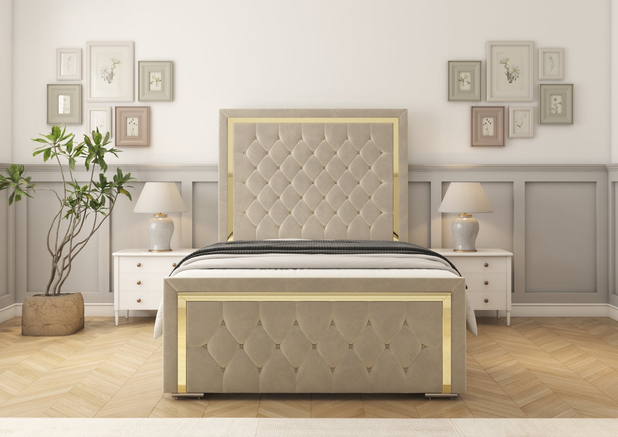Sofia Gold Divan Bed