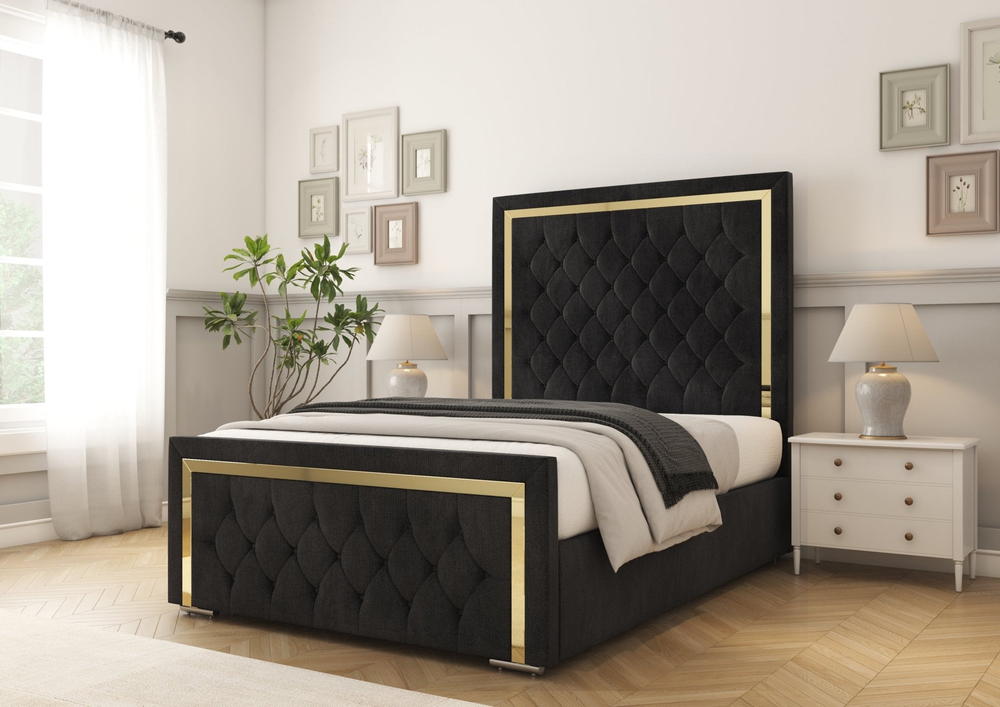 Sofia Gold Divan Bed